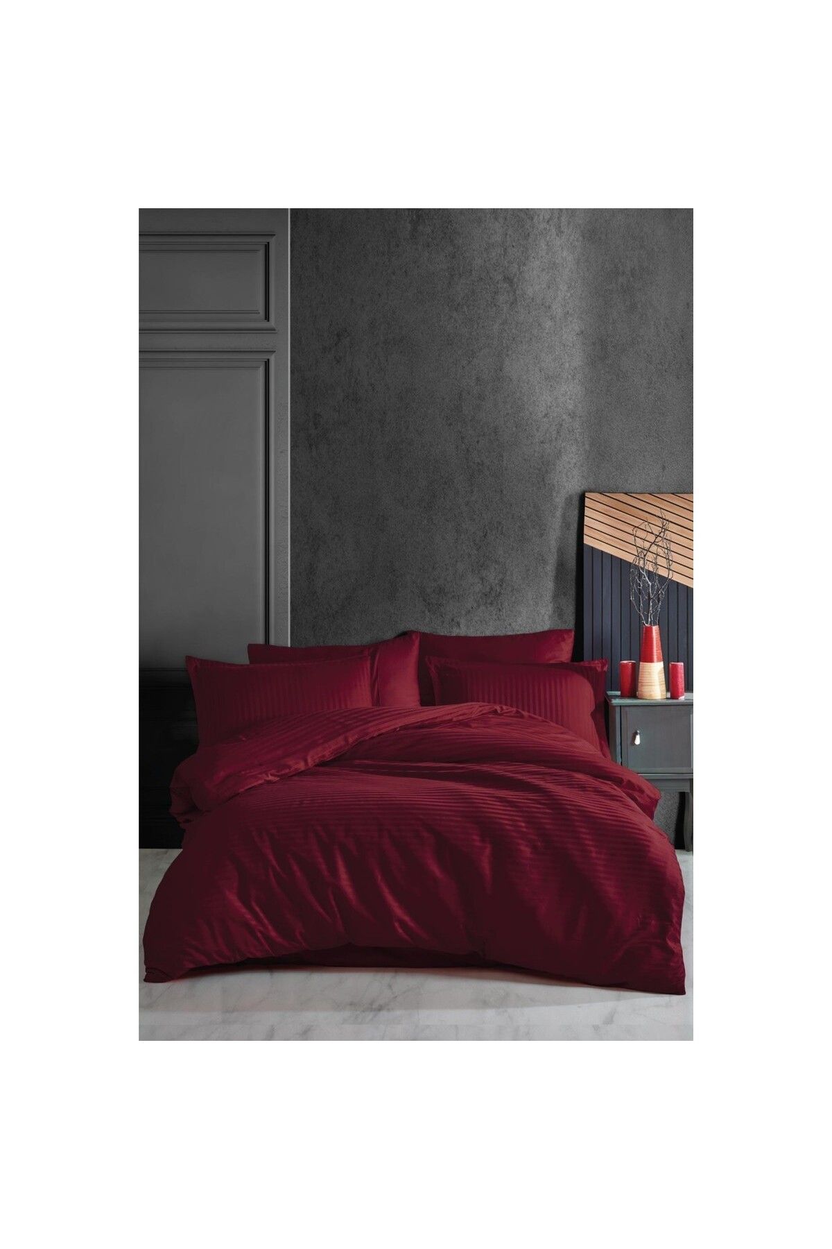 CEYLİNE CLASY TEK KİŞİLİK RANFORCE YORGAN SUAVE 18 BORDO