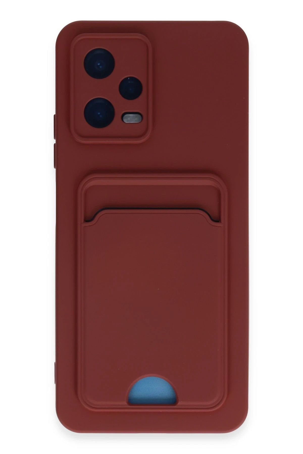 NewFace Xiaomi Poco X5 5G Kılıf Kelvin Kartvizitli Silikon - Bordo HNZRN