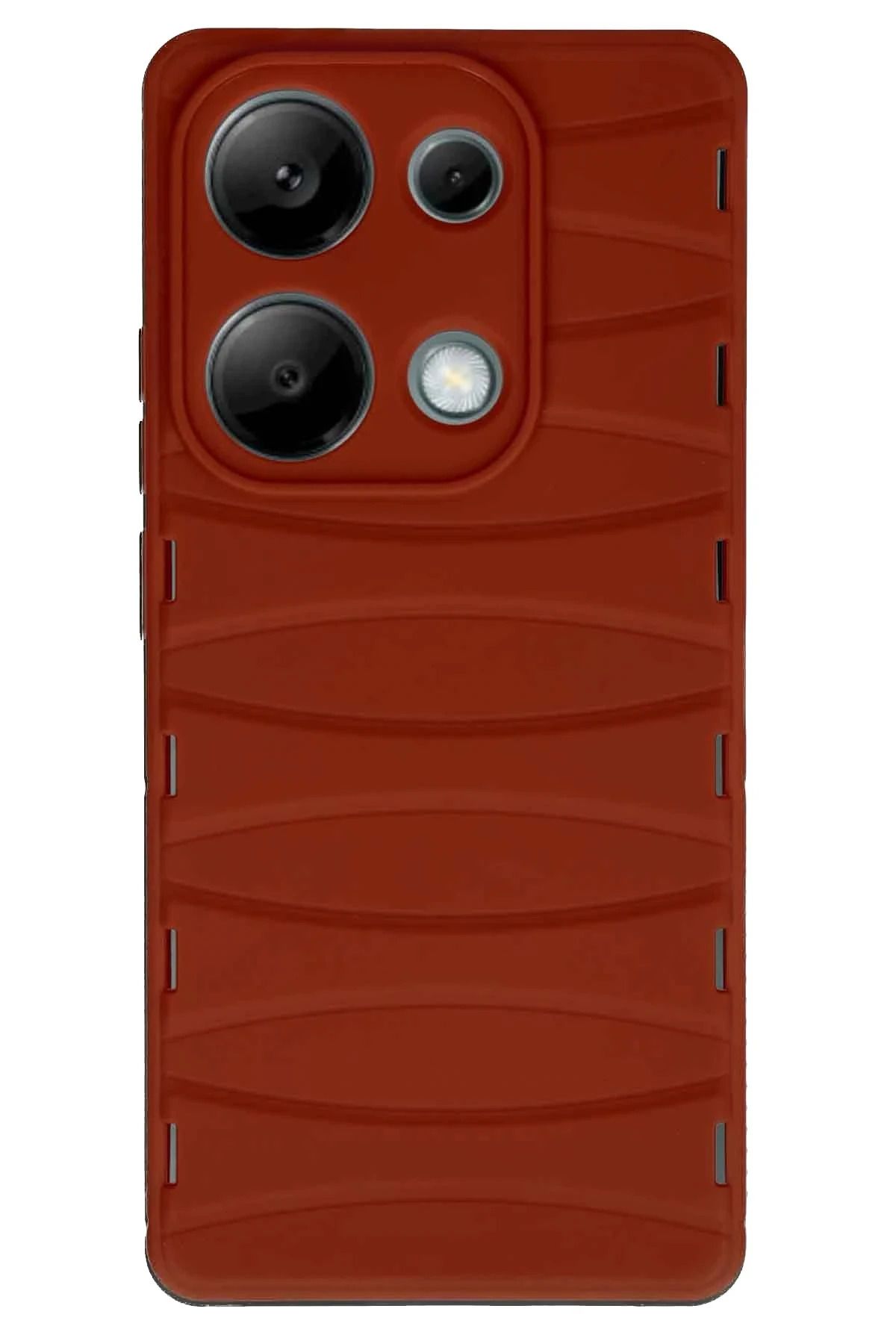 NewFace Xiaomi Redmi Note 13 Pro 4G Kılıf Bibercas Silikon Kapak - Kırmızı HNZRN