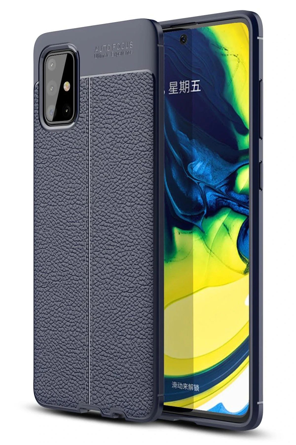 NewFace Samsung Galaxy A71 Kılıf Auto Focus Kapak - Lacivert JOJUA