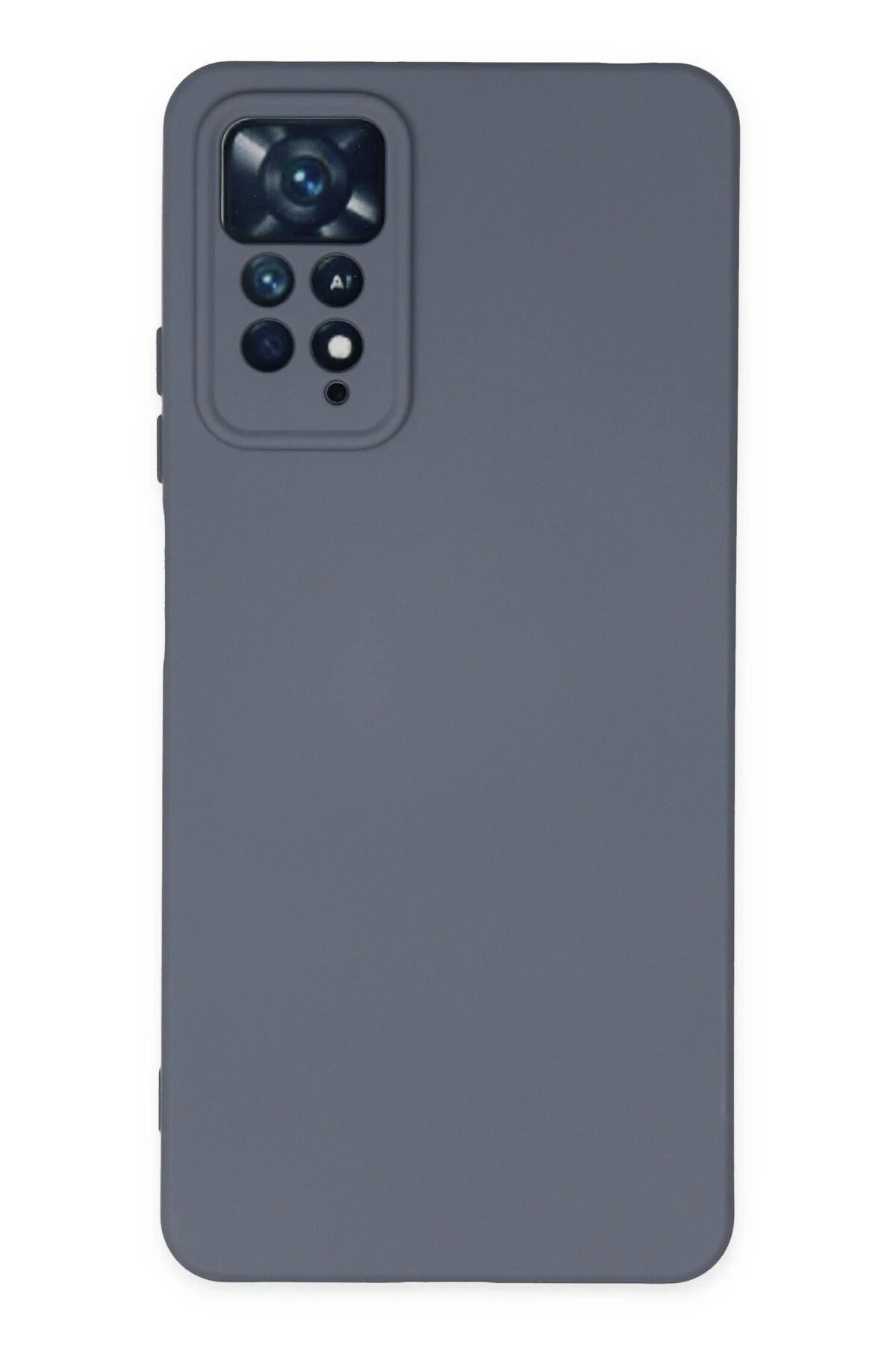NewFace Xiaomi Redmi Note 11 Pro Uyumlu  Kılıf Nano içi Kadife Silikon - Gri BSTMY