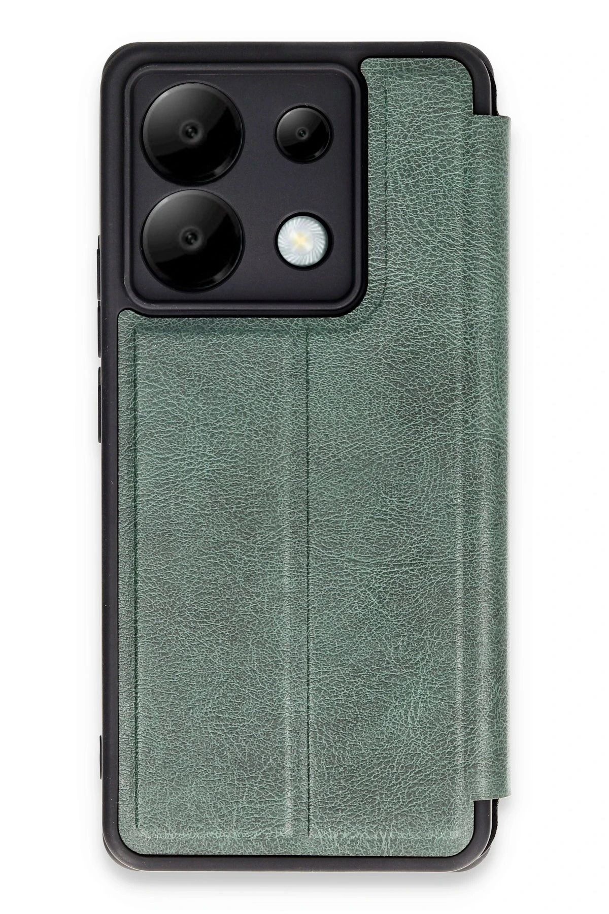 NewFace Xiaomi Redmi Note 13 Pro 5G Kılıf Flip Cover - Koyu Yeşil YNSMR