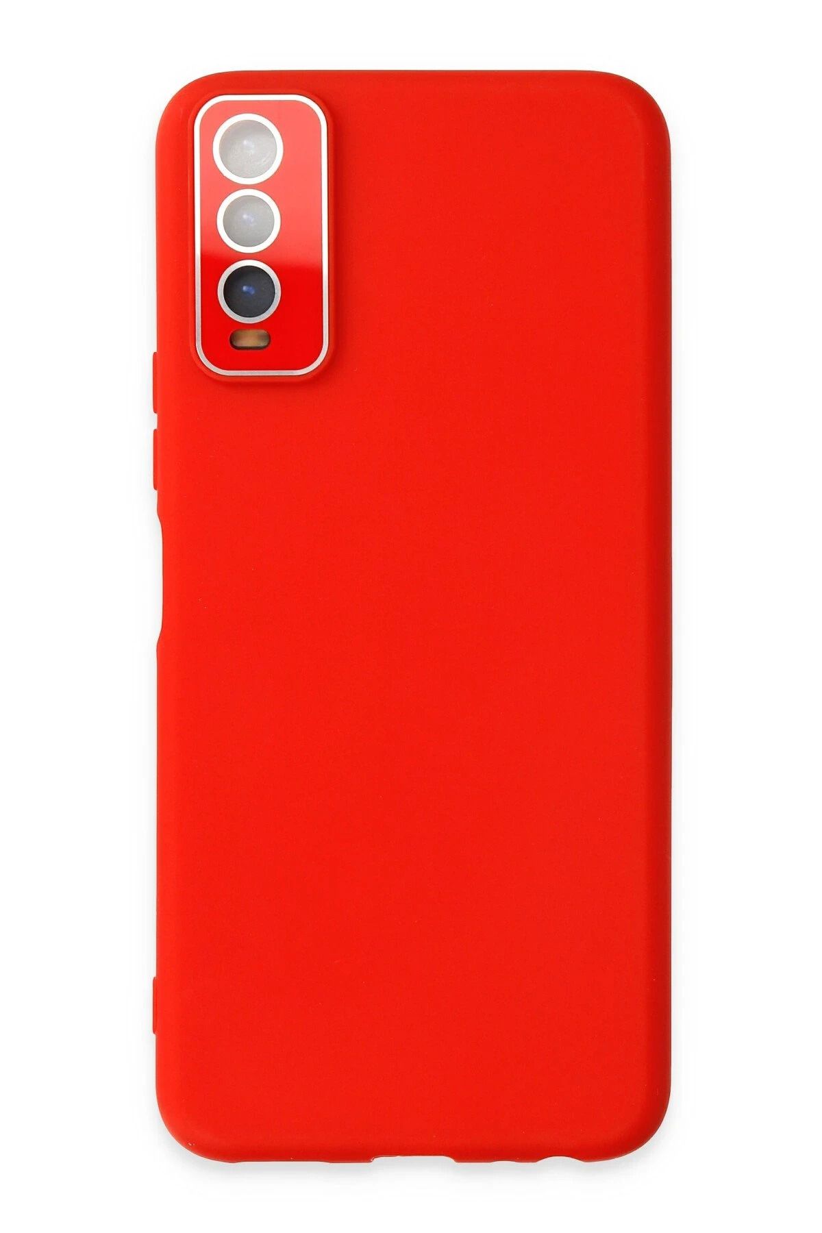 NewFace Vivo Y11S Kılıf Lansman Glass Kapak - Kırmızı YNSMR