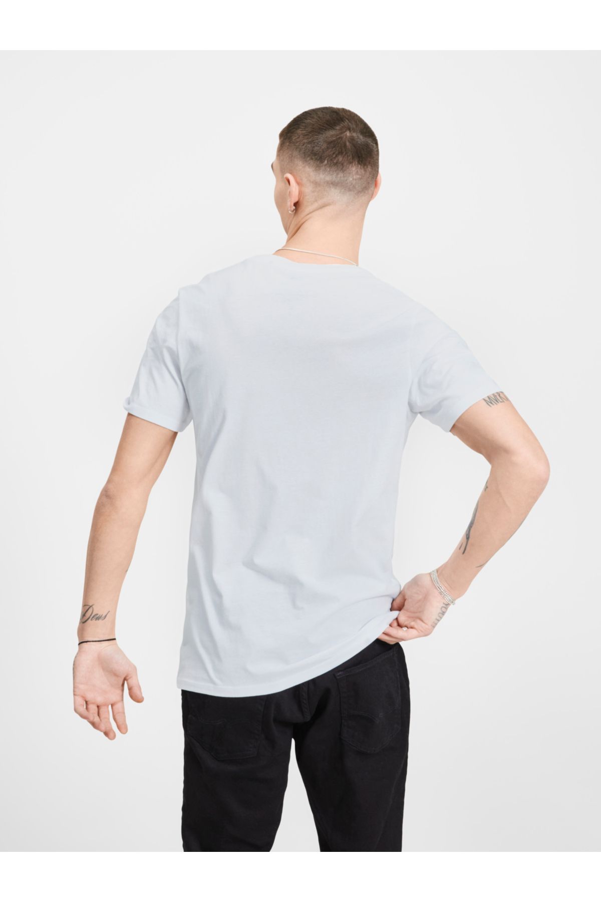 Jack & Jones-Мъжка бяла тениска Trisiss Jack Jones Jack&Jones Essentials 3