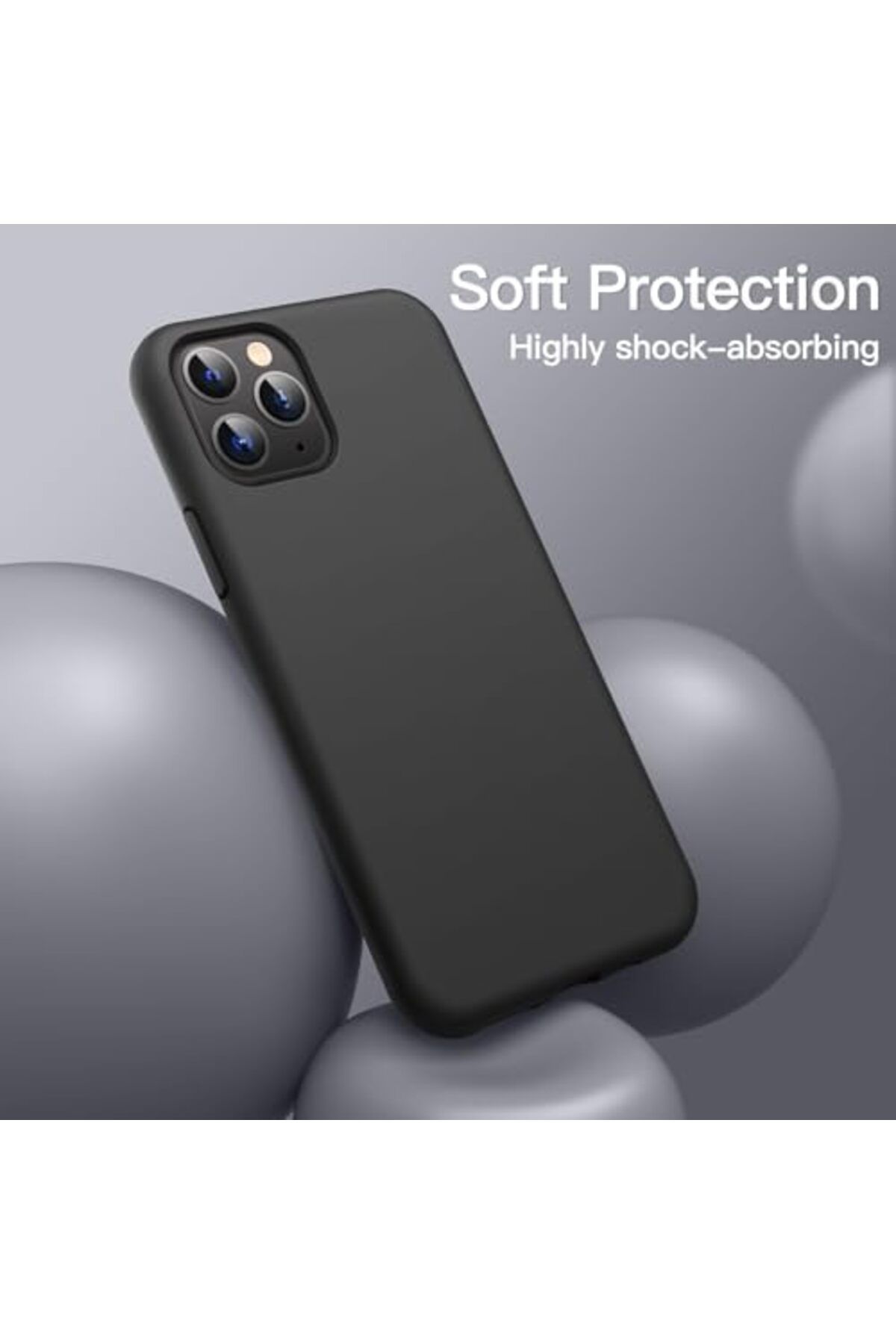 Generic-غلاف سيليكون لهاتف iPhone 11 Pro Max، غلاف هاتف واقٍ كامل الجسم بملمس حريري ناعم، 4