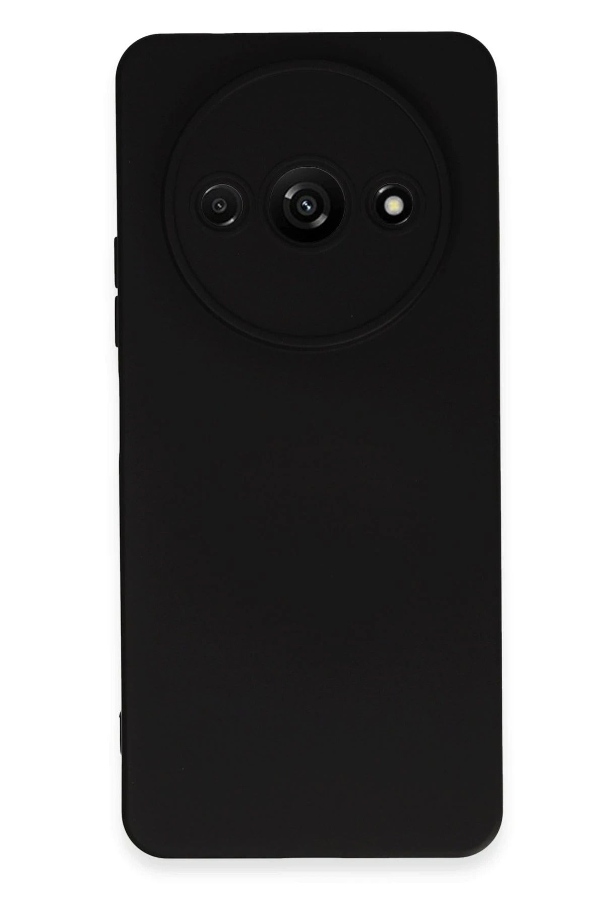 NewFace Xiaomi Redmi A3 4G Uyumlu  Kılıf Nano içi Kadife Silikon - Siyah YNSMR