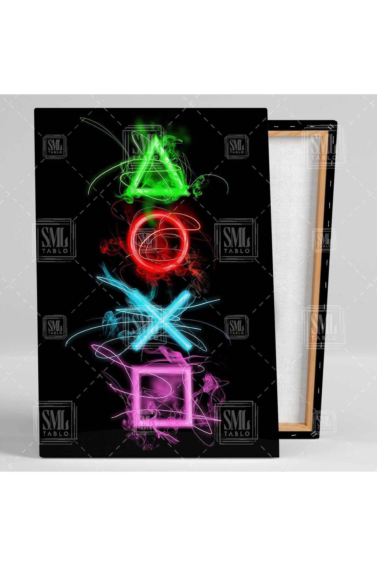 SML TABLO-Play Station Game Buttons Game Ps Vertical Canvas Painting 2