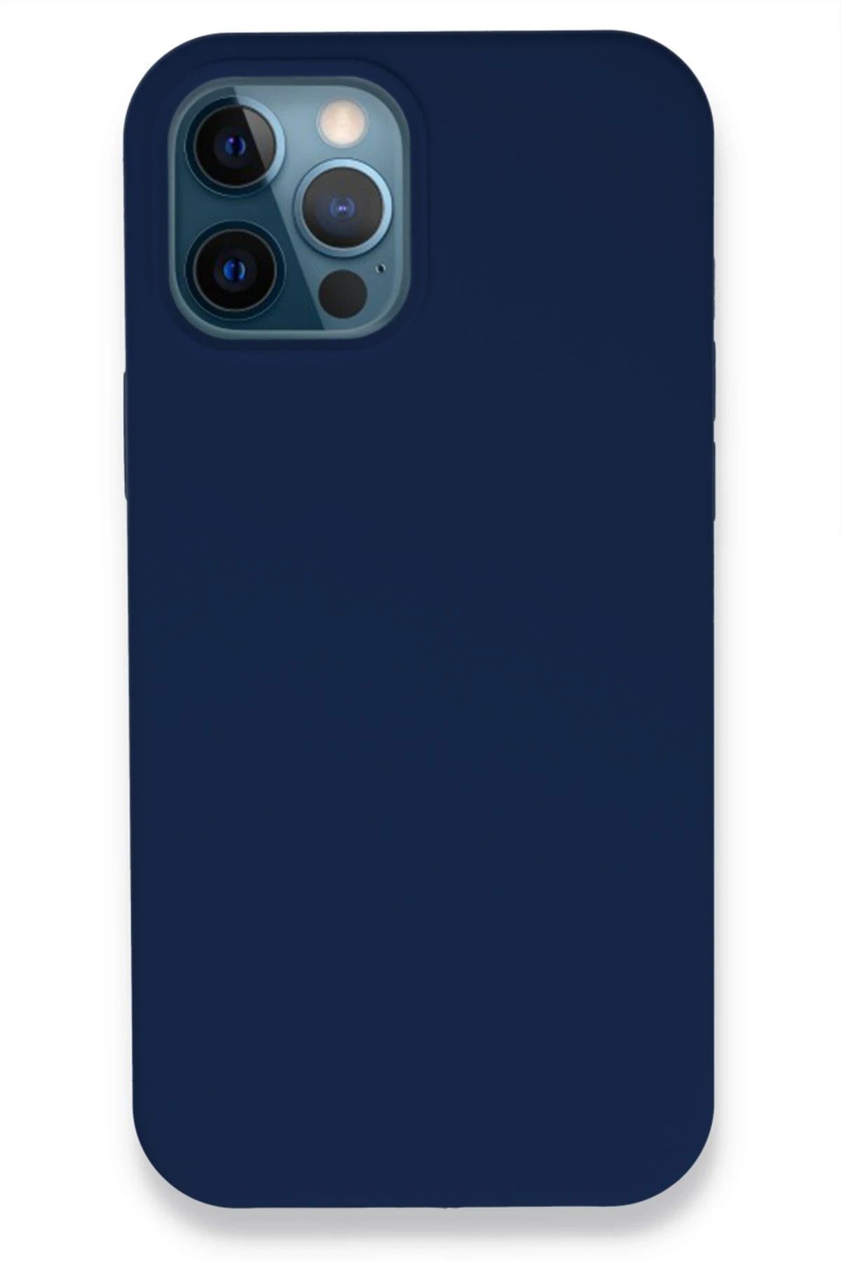 NewFace iPhone 12 Pro Kılıf Lansman Legant Silikon - Lacivert YNSMR