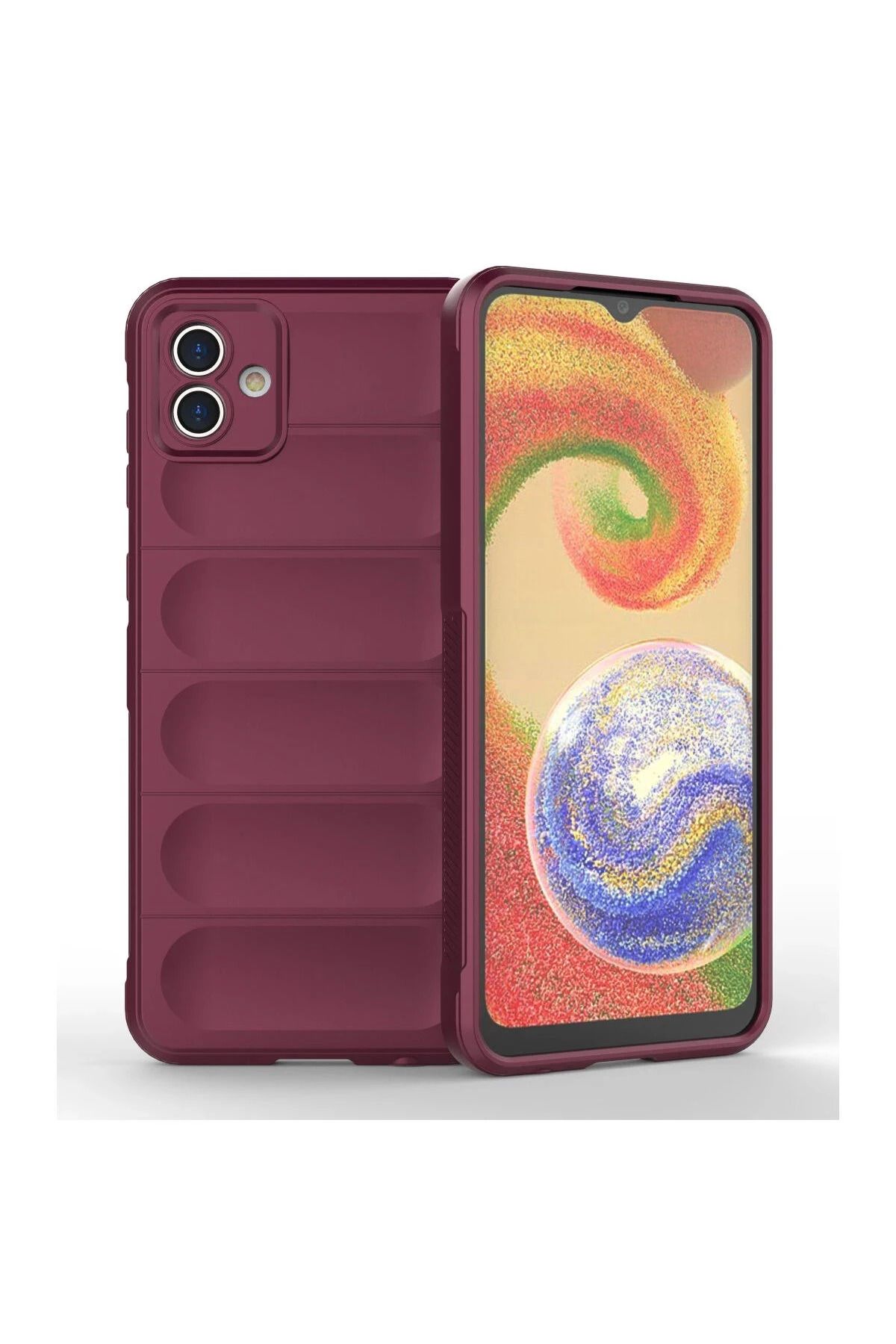 NewFace Galaxy A04E  uyumlu Kılıf Optimum Silikon - Bordo