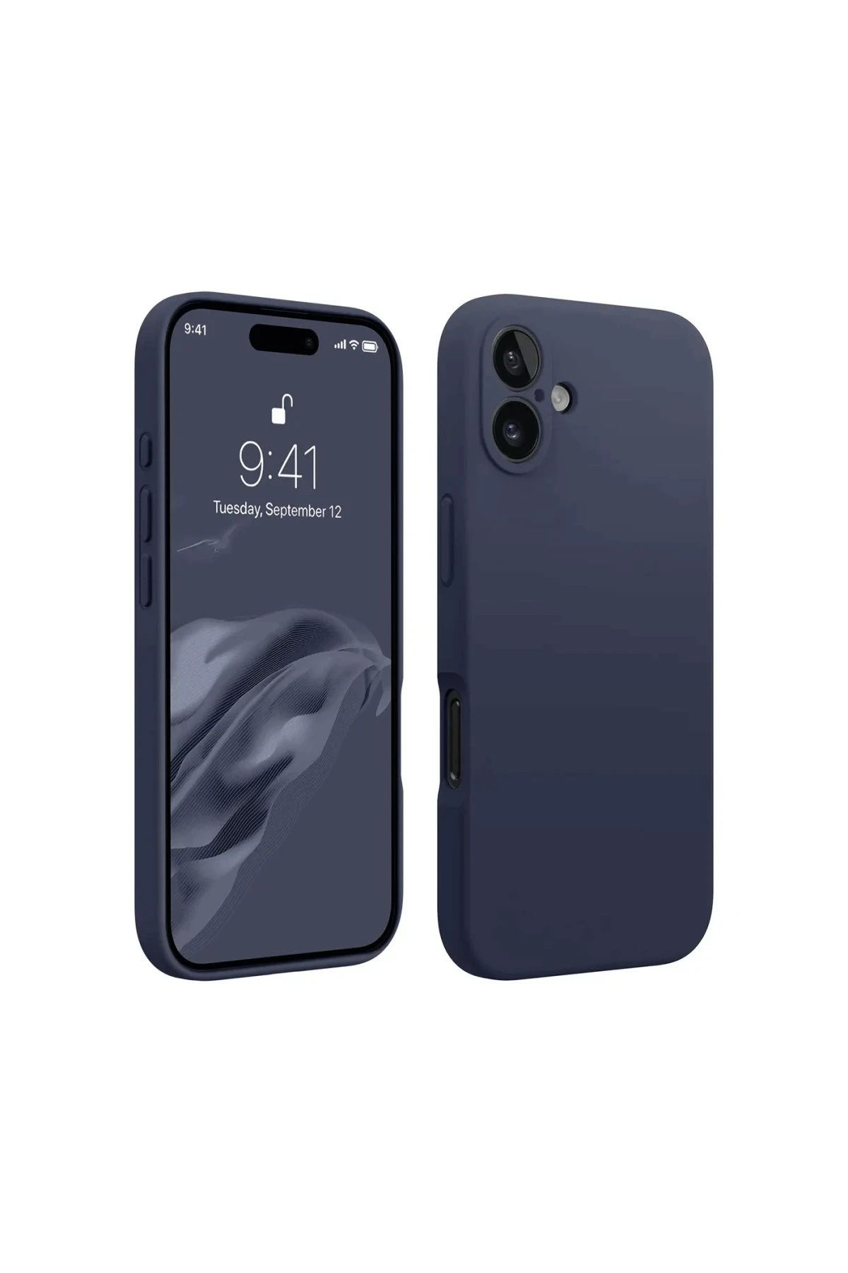 NewFace iPhone 16 Plus Kılıf First Silikon - Lacivert HNZRN
