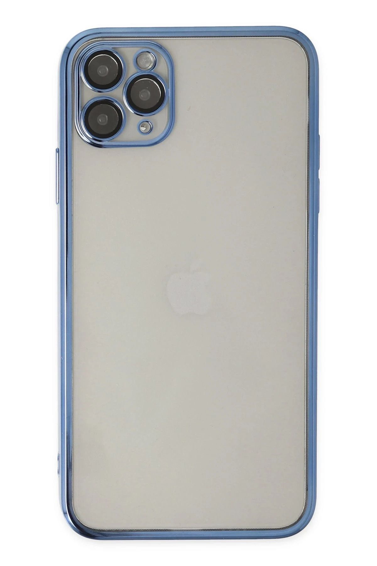 NewFace iPhone 11 Pro Kılıf Lensli Silikon - Açık Mavi INSLM
