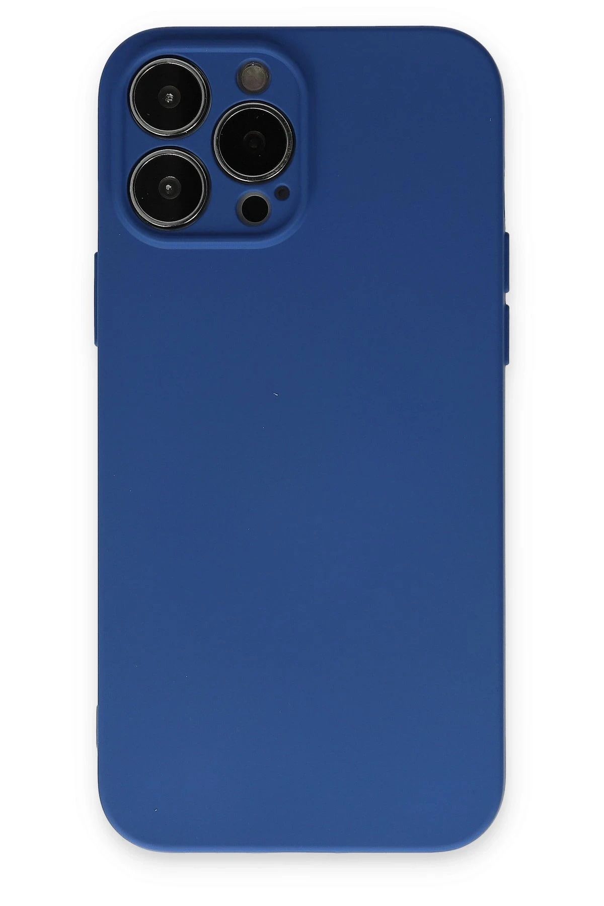 NewFace iPhone 13 Pro Max Kılıf Nano içi Kadife Silikon - Lacivert JOJUA