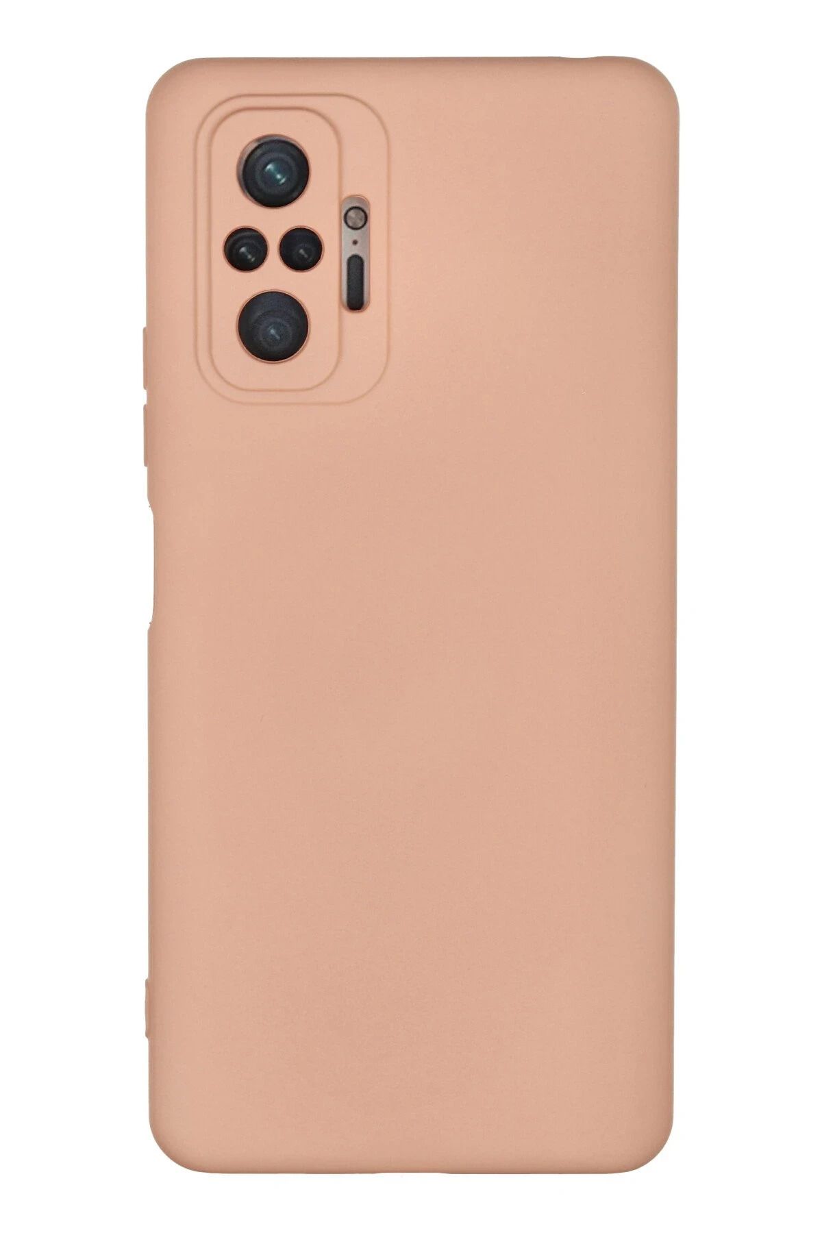 NewFace Xiaomi Redmi Note 10 Pro Uyumlu Kılıf Nano içi Kadife Silikon - Pudra HNZRN