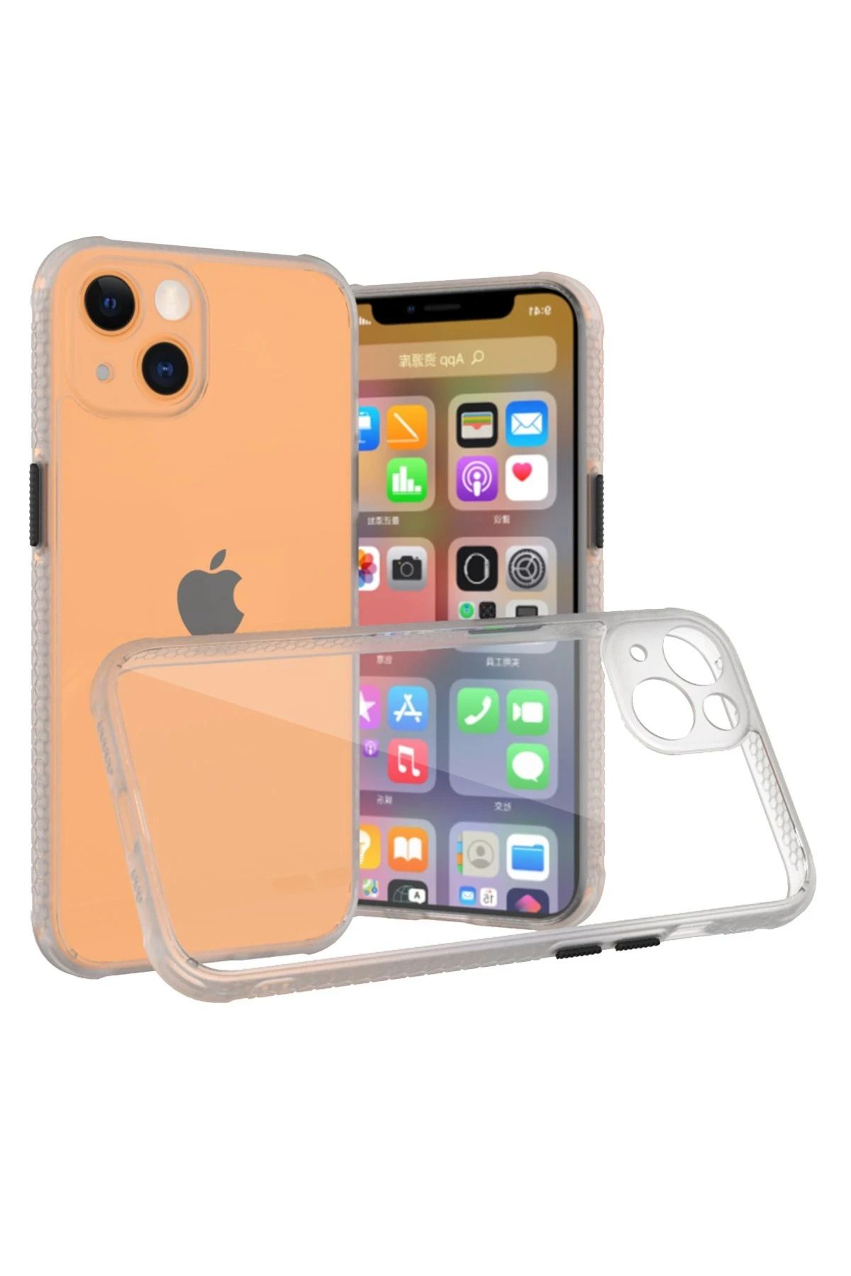 NewFace iPhone 13 Mini Kılıf Miami Şeffaf Silikon - Şeffaf DRSTR