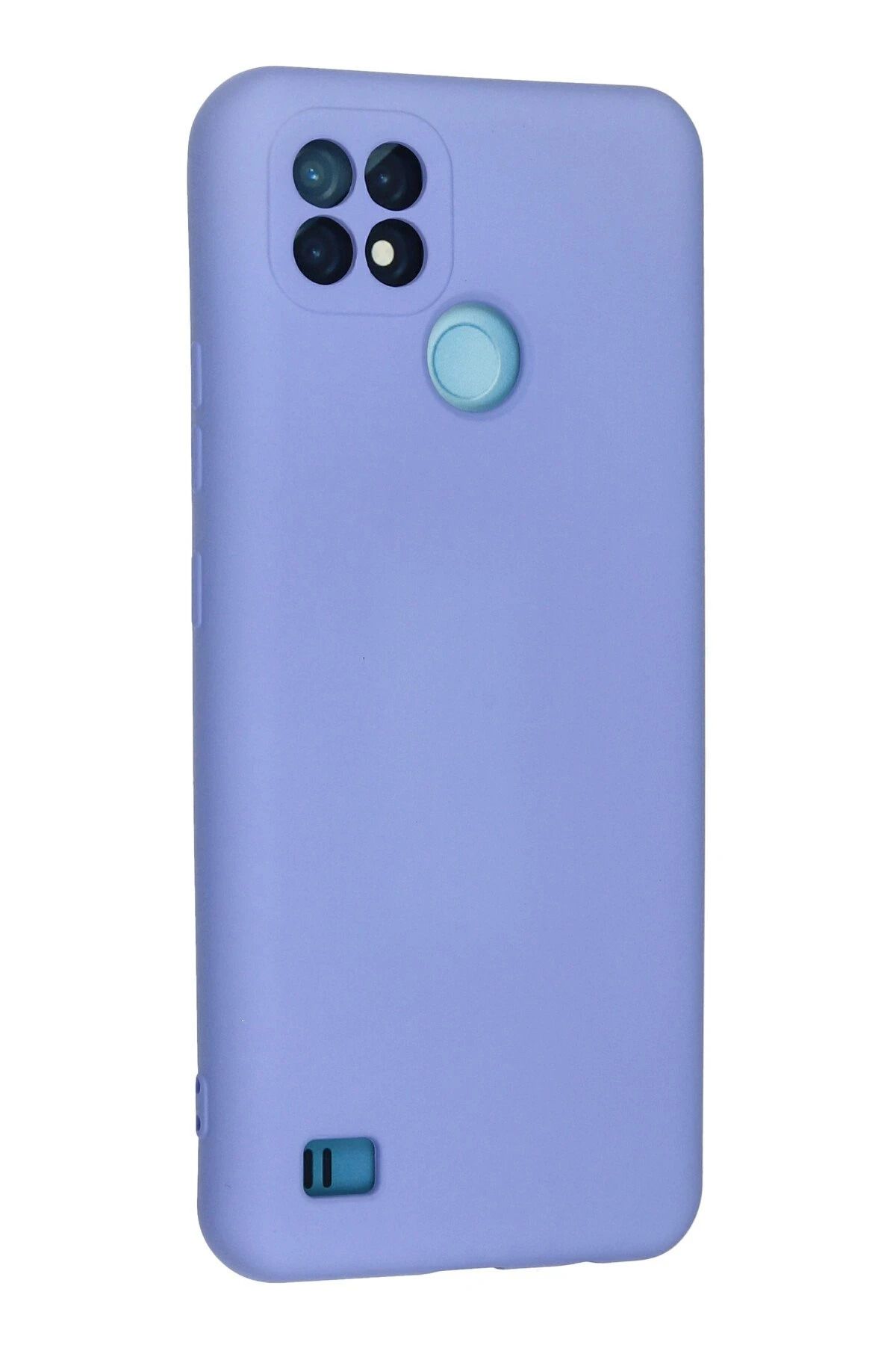 NewFace Realme C21 Uyumlu Kılıf Nano içi Kadife Silikon - Lila JOJUA