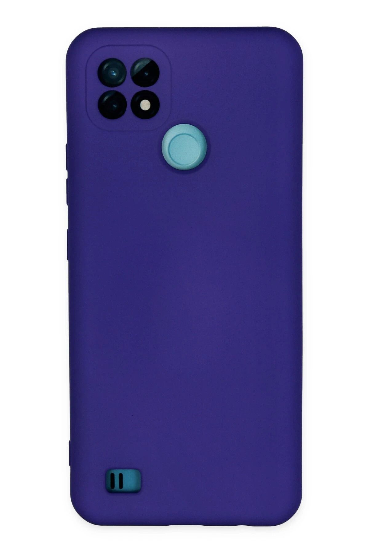 NewFace Realme C21 Uyumlu Kılıf Nano içi Kadife Silikon - Mor HNZRN