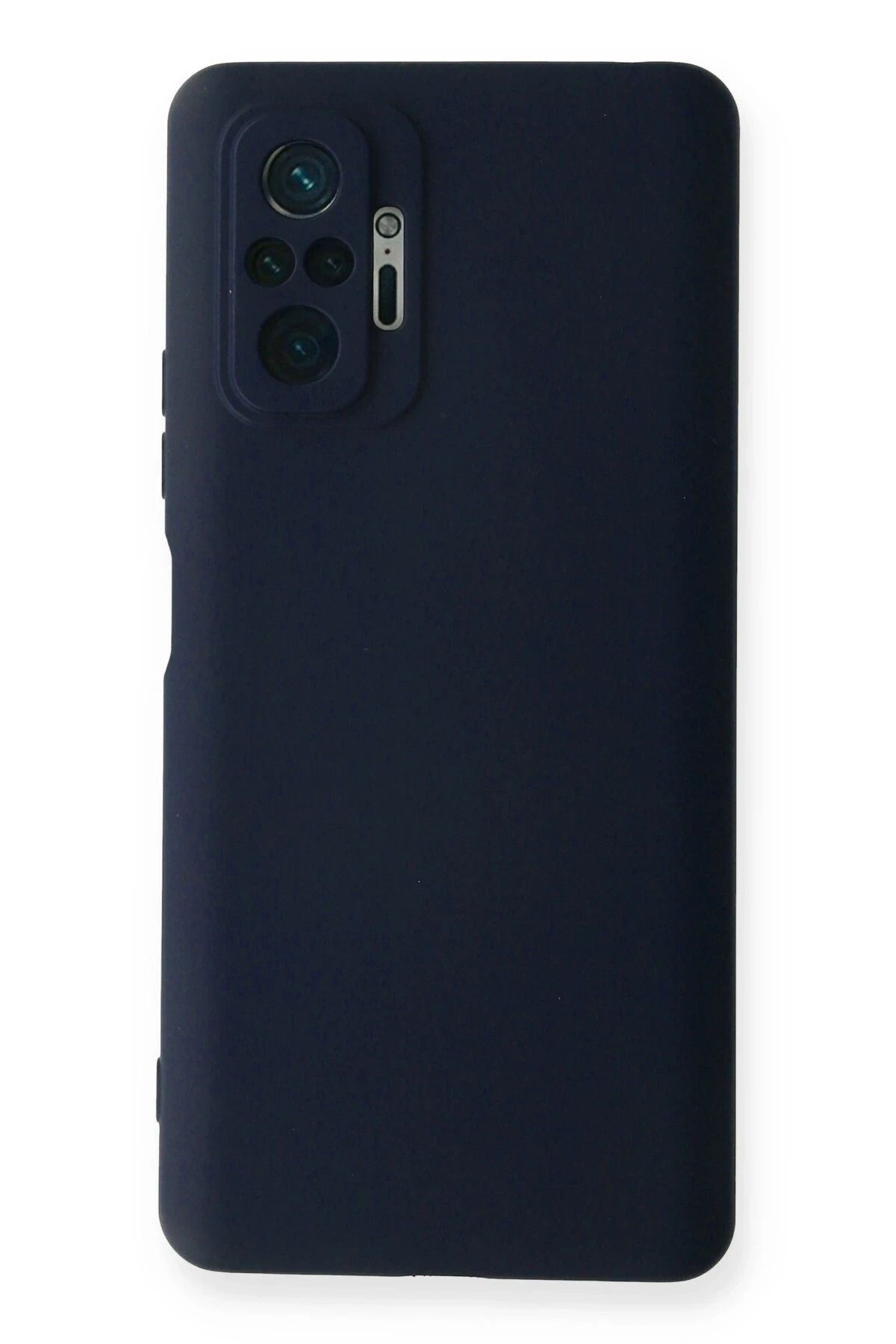 NewFace Xiaomi Redmi Note 10 Pro Kılıf Nano içi Kadife Silikon - Lacivert YNSMR