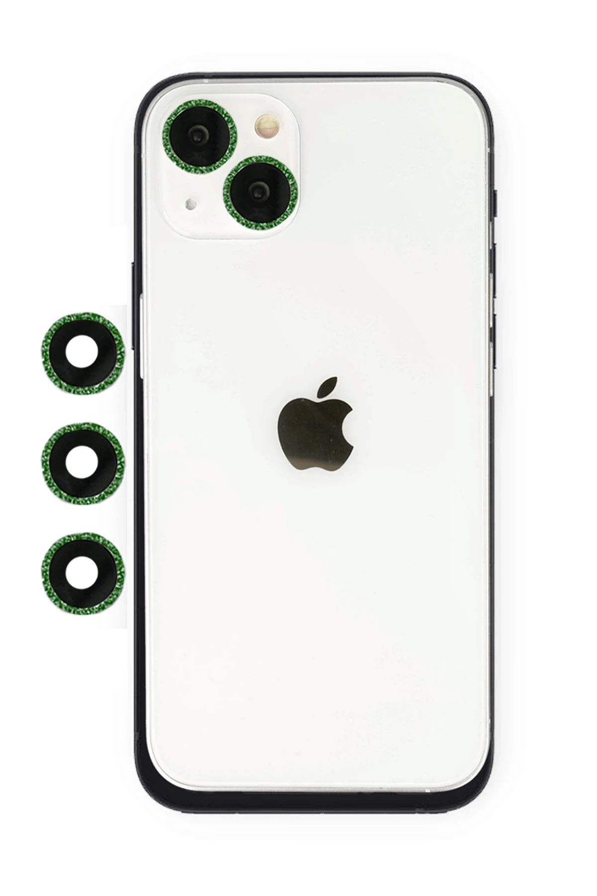 NewFace iPhone 14 Uyumlu Shine Kamera Lens - Yeşil ALMLA