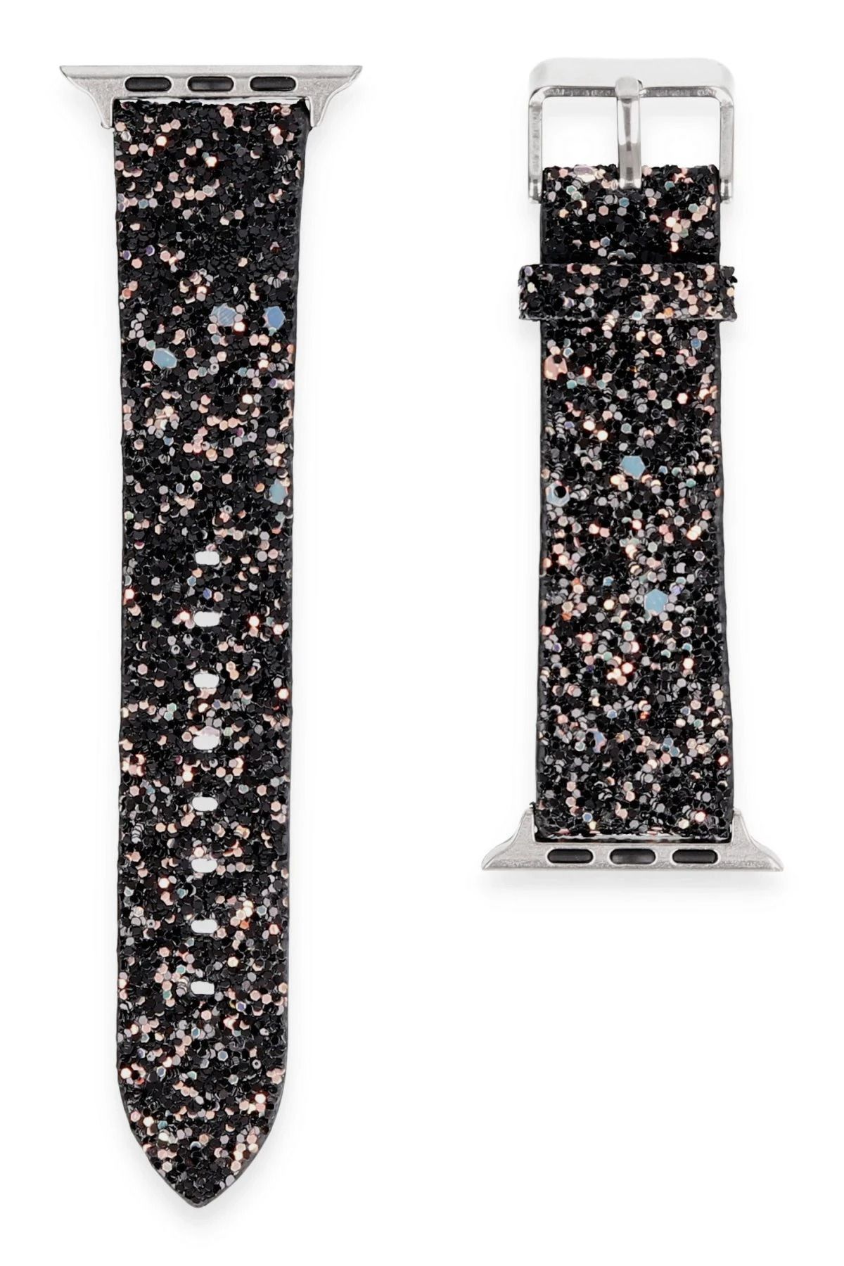 NewFace Apple Watch 38mm Starry Taşlı Kordon - Siyah BSTMY