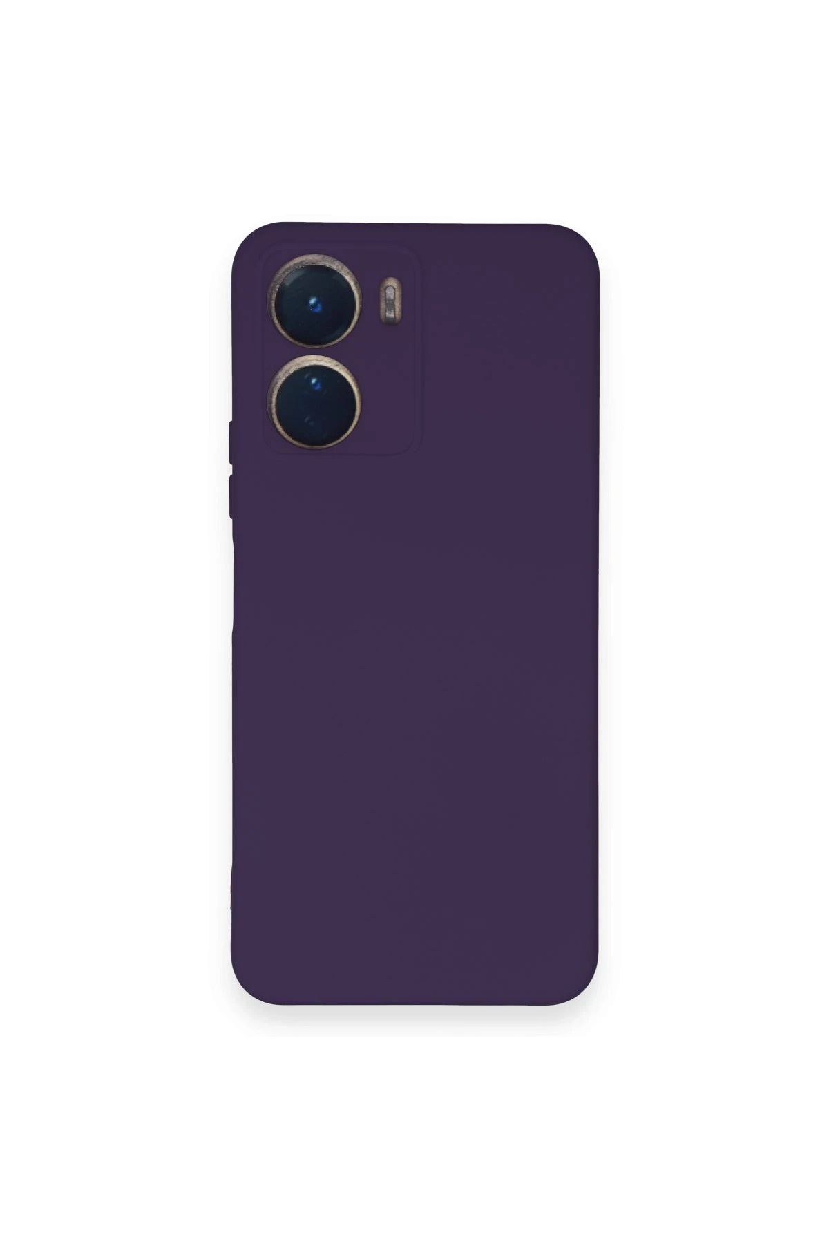 NewFace Vivo Y16 Uyumlu  Kılıf Nano içi Kadife Silikon - Mor JOJUA