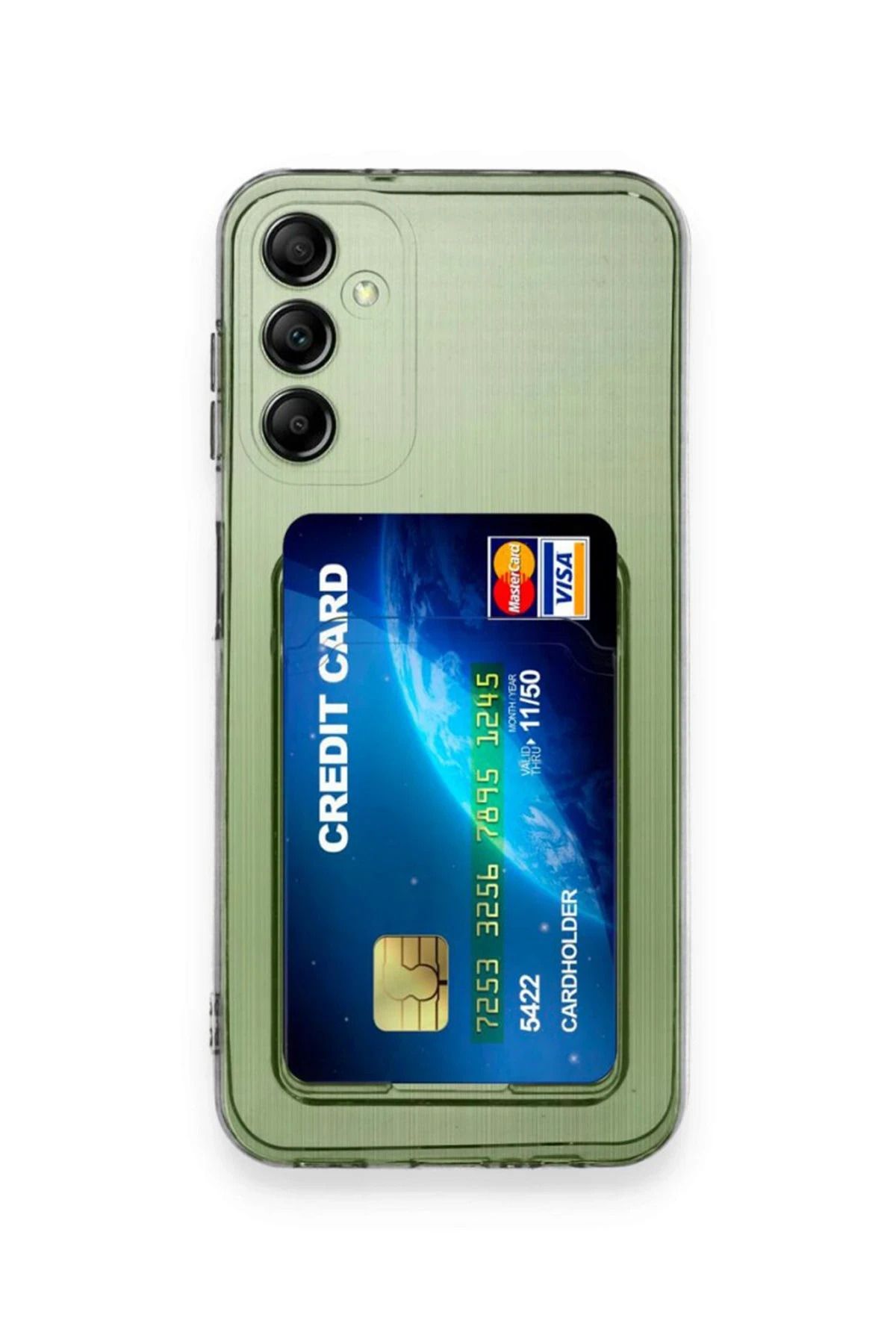 NewFace Samsung Galaxy A15 4G Kılıf Kart Şeffaf Silikon - Şeffaf JOJUA