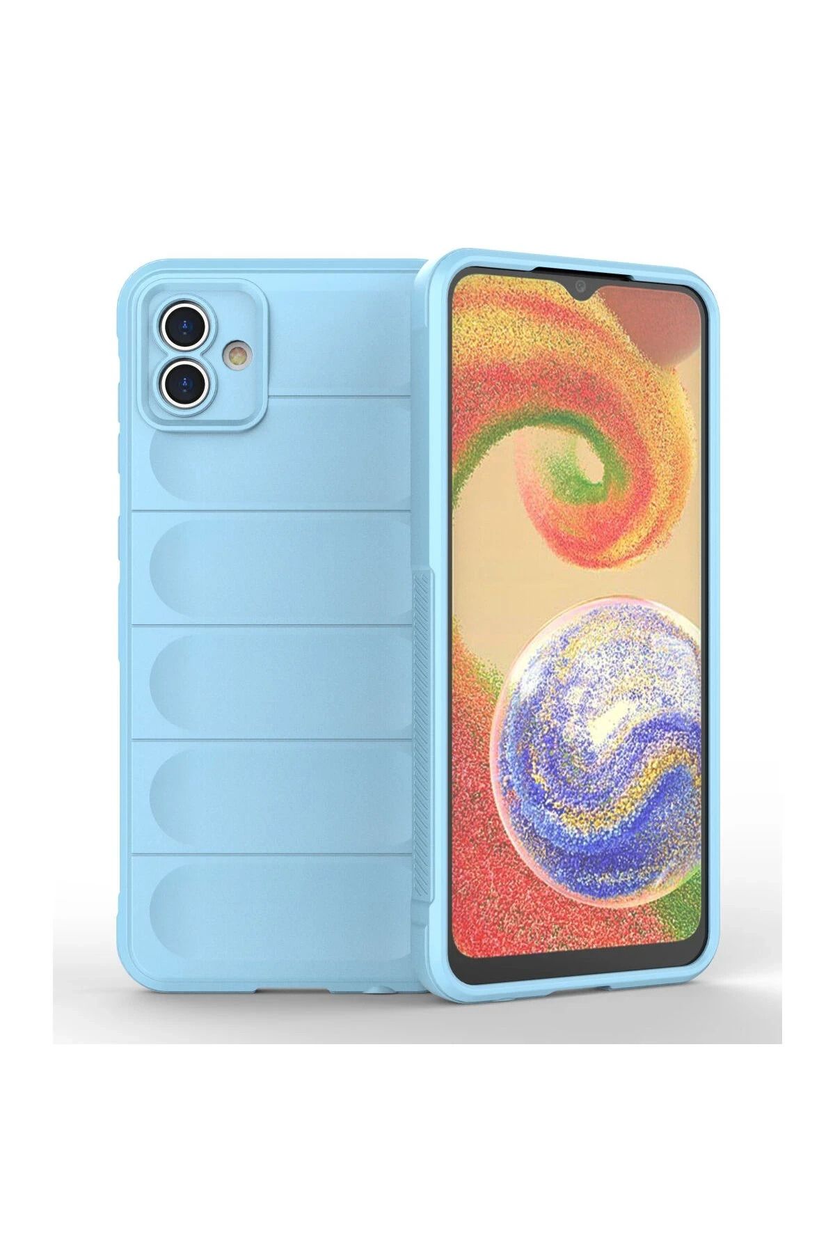 NewFace Samsung Galaxy A04E Kılıf Optimum Silikon - Sky Blue HNZRN
