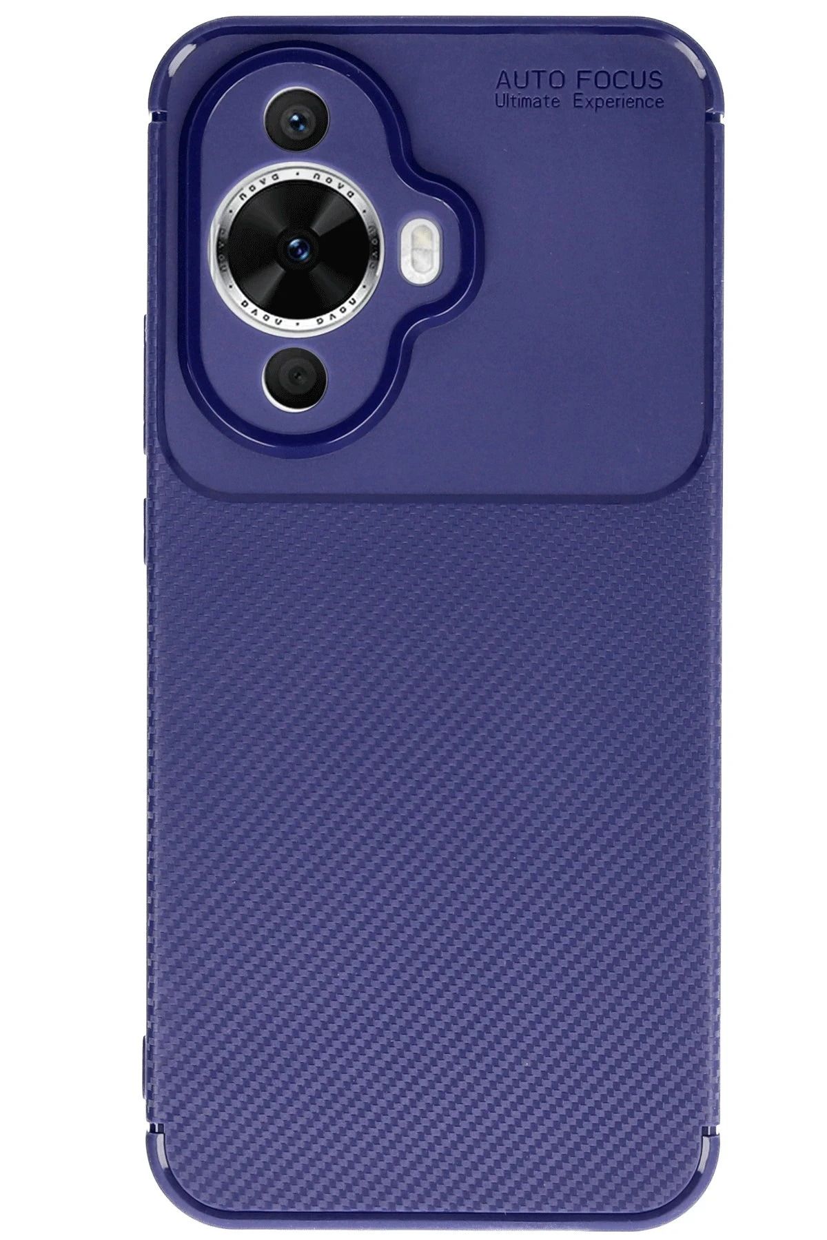 NewFace Huawei Nova 12S Kılıf Auto Focus Karbon Kapak - Lacivert BSTMY
