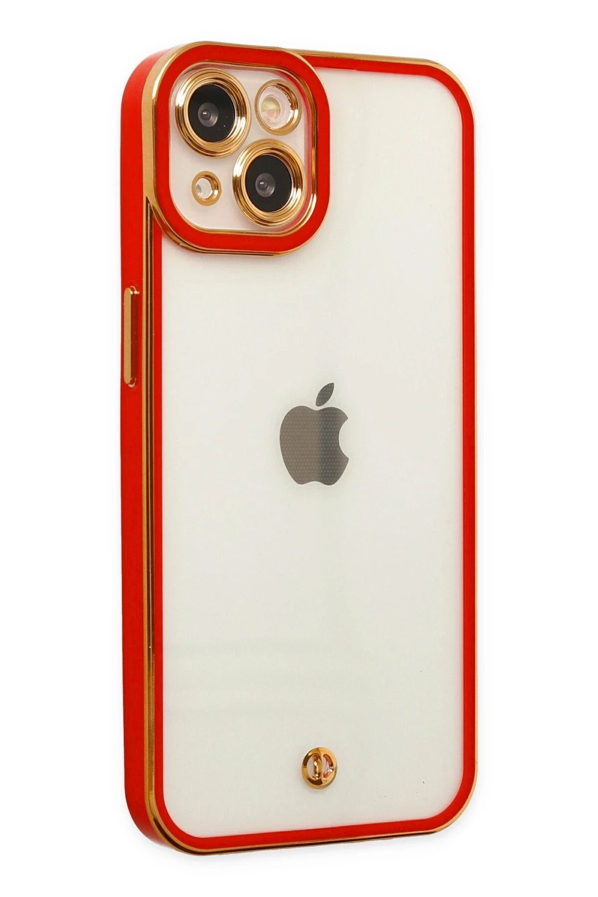 NewFace iPhone 13 Kılıf Liva Lens Silikon - Kırmızı JOJUA