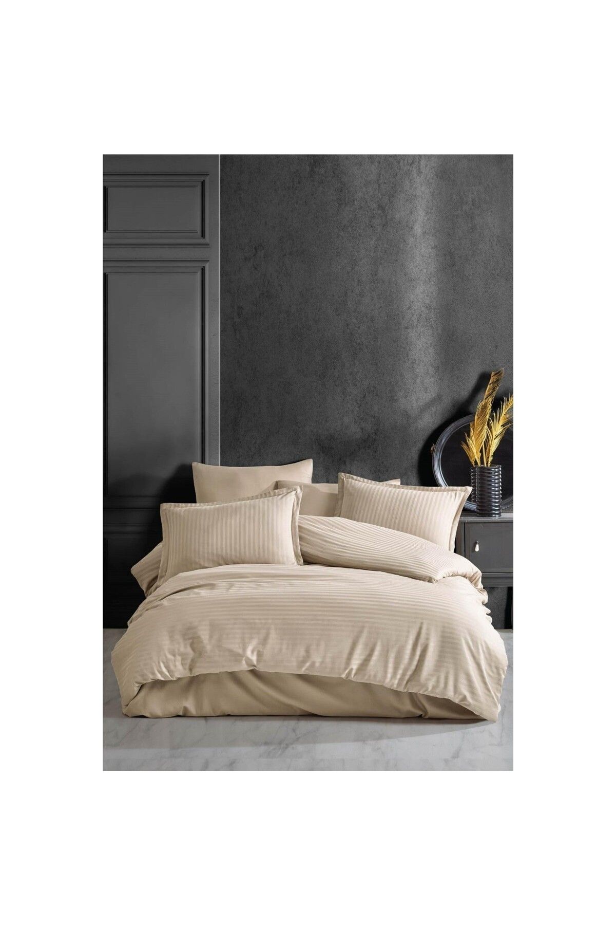 CEYLİNE CLASY TEK KİŞİLİK RANFORCE YORGAN SUAVE 16 VİZON