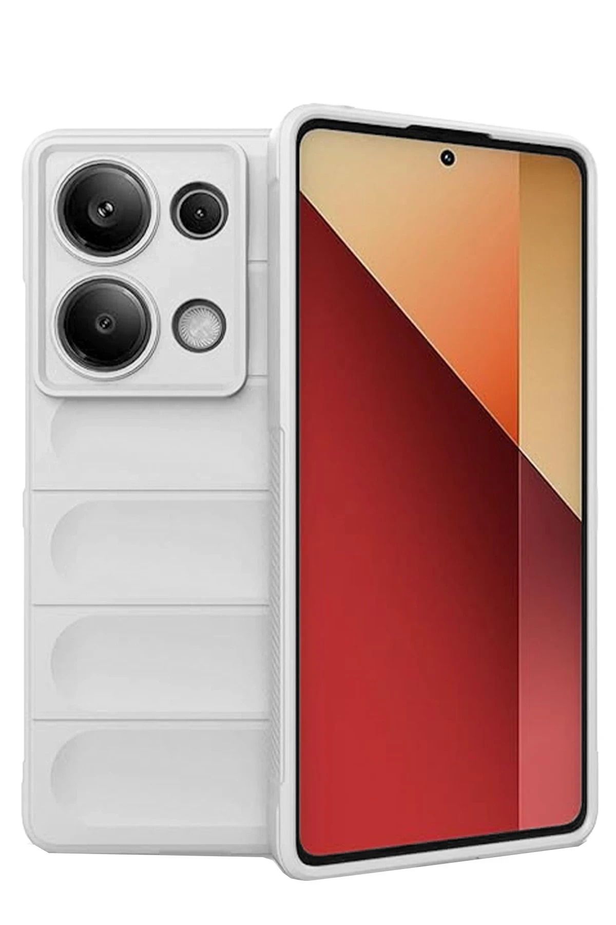 NewFace Xiaomi Redmi Note 13 Pro 4G Uyumlu Kılıf Optimum Silikon - Krem BSTMY