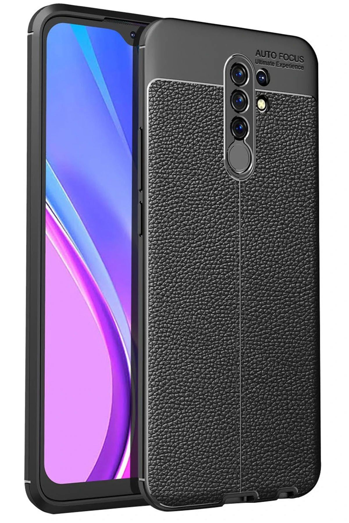 NewFace Xiaomi Redmi 9 Kılıf Auto Focus Kapak - Siyah BSTMY