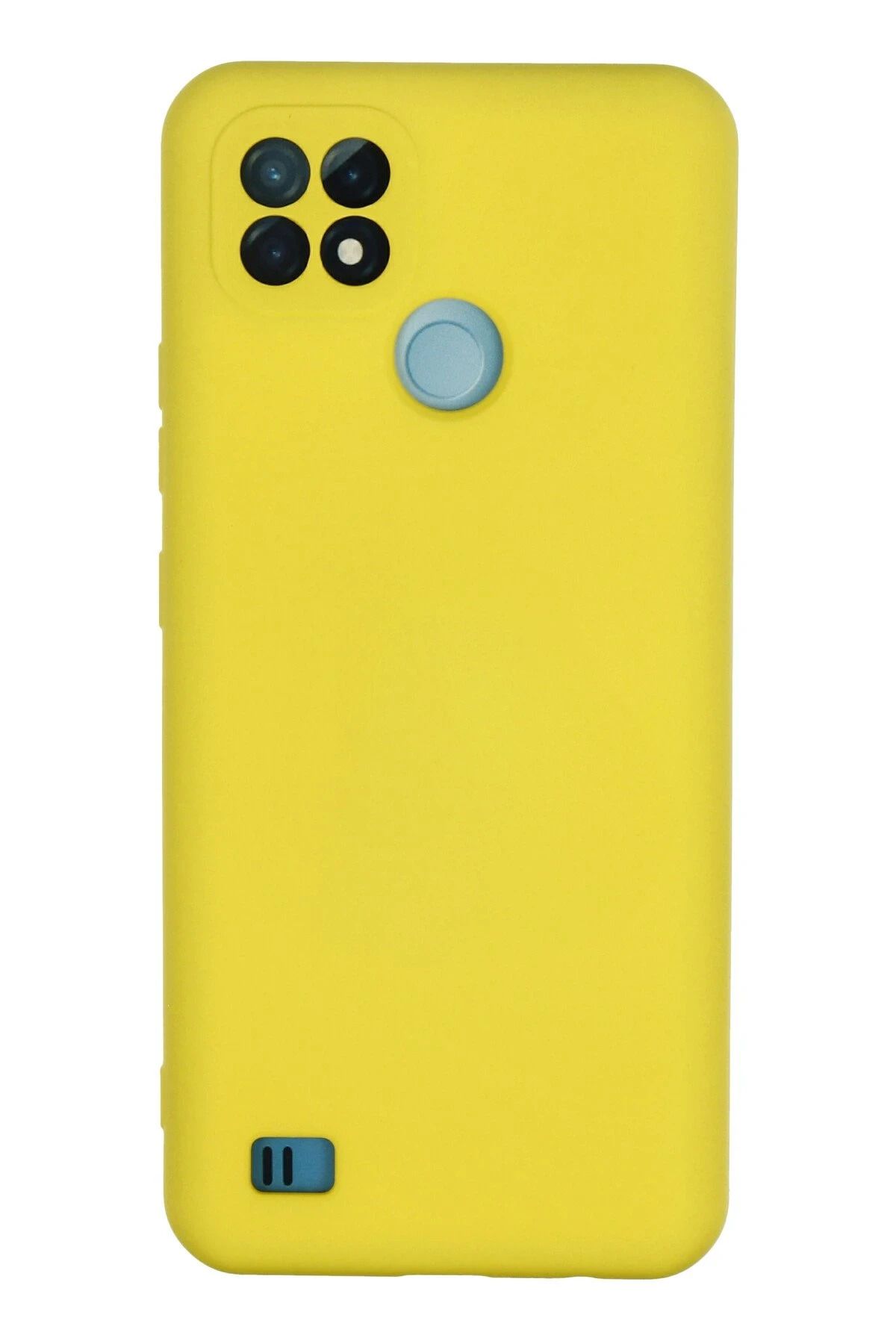 NewFace Realme C21 uyumlu  Kılıf Nano içi Kadife Silikon - Sarı HNZRN