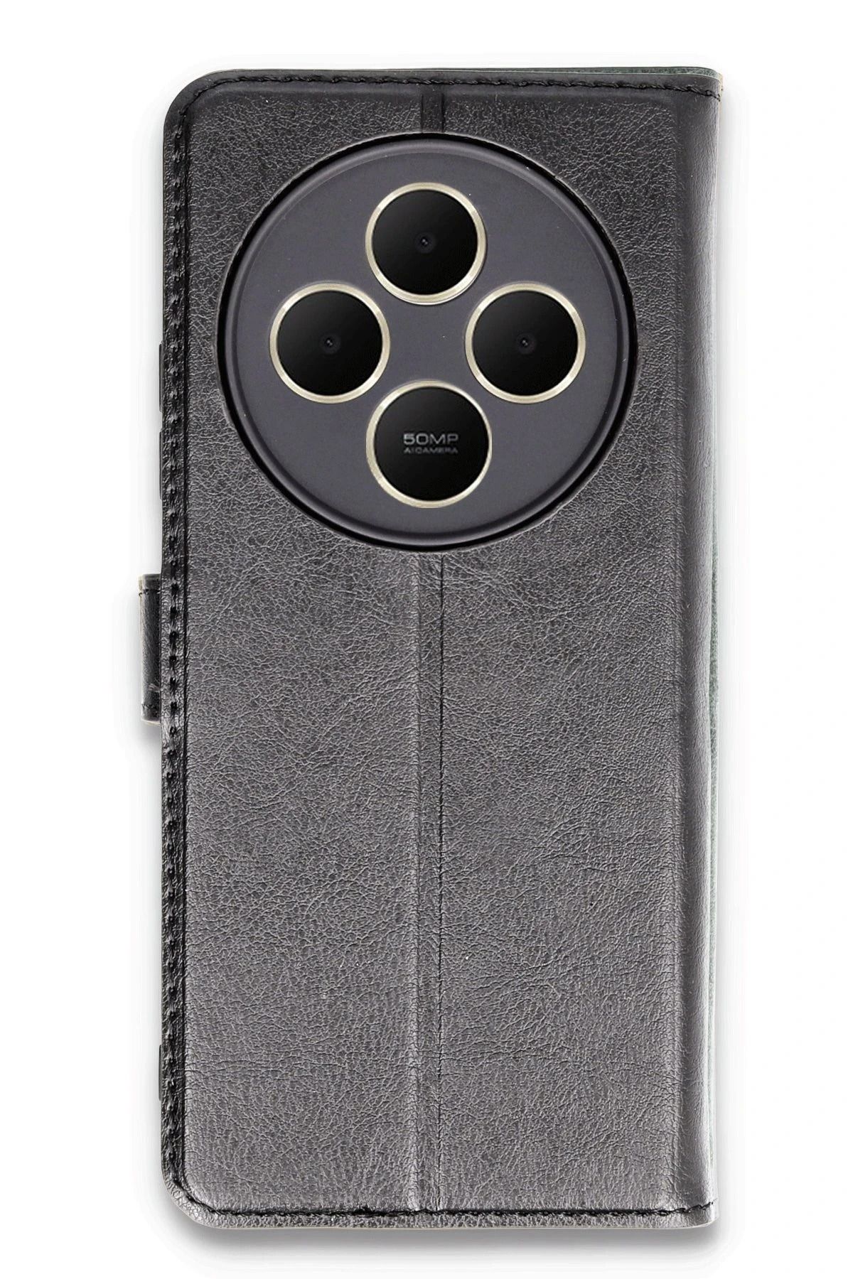 NewFace Xiaomi Redmi 14C Kılıf Trend S Plus Kapaklı Kılıf - Siyah INSLM