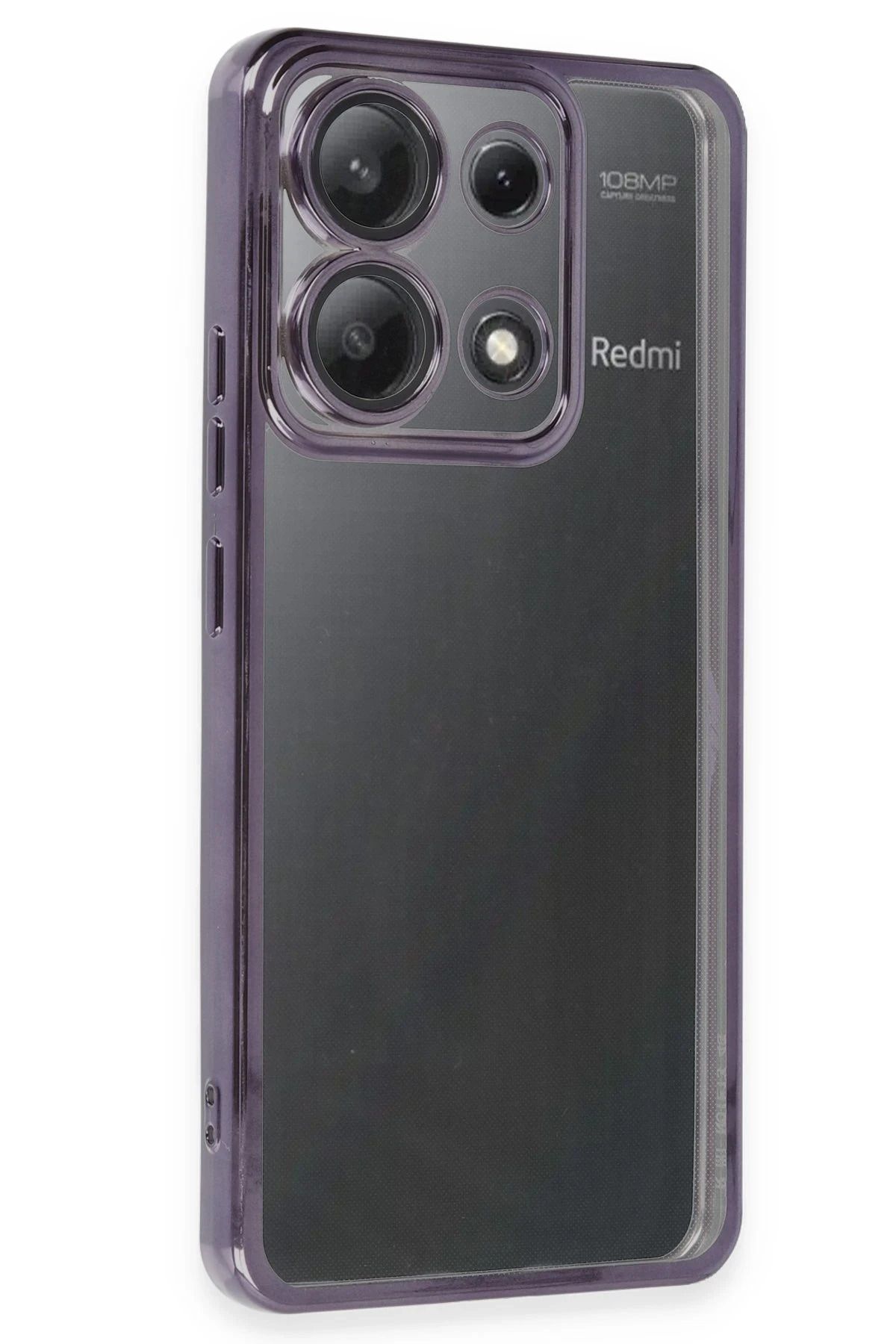 NewFace Xiaomi Poco X6 Kılıf Lensli Silikon - Mor DPMAH