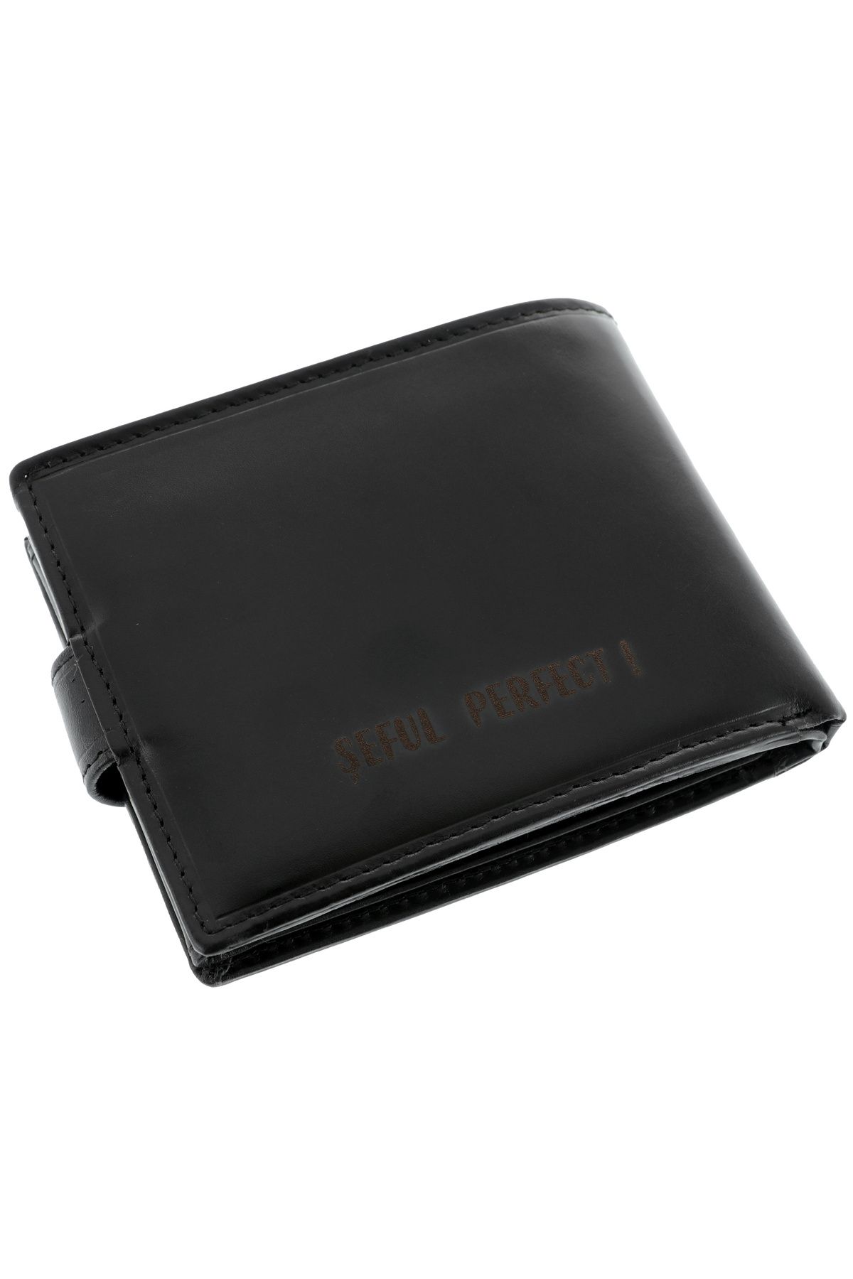 GiftExpress-Corvo Luxury Black Leather Men's Wallet 9