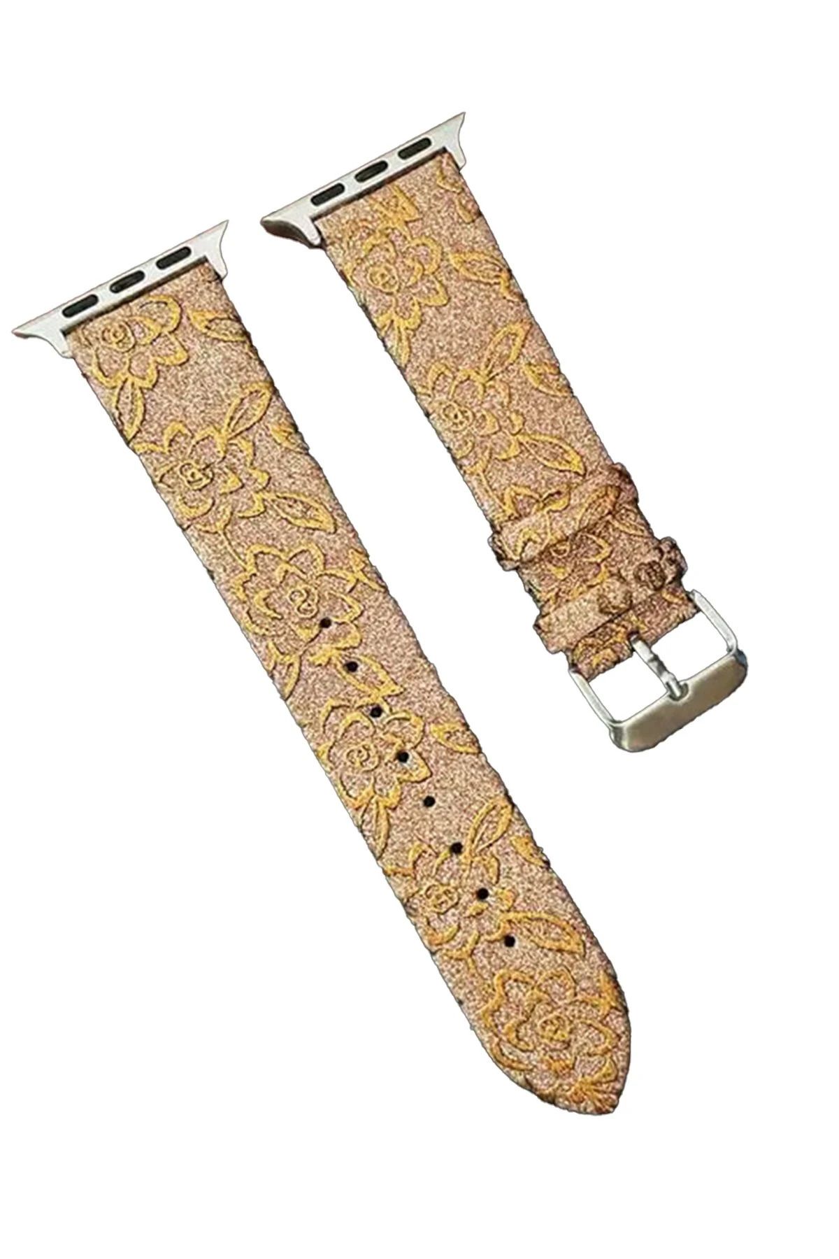 NewFace Apple Watch 38mm Creeper Desenli Kordon - Gold BSTMY
