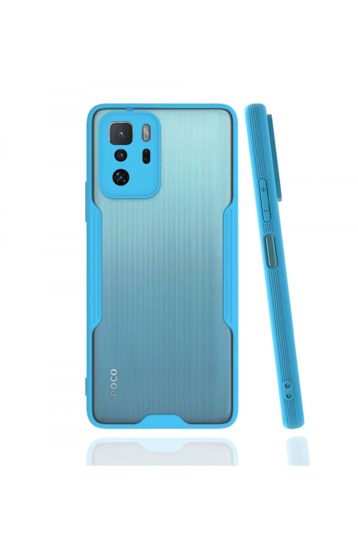 NewFace Xiaomi Poco X3 GT Kılıf Platin Silikon - Mavi BSTMY