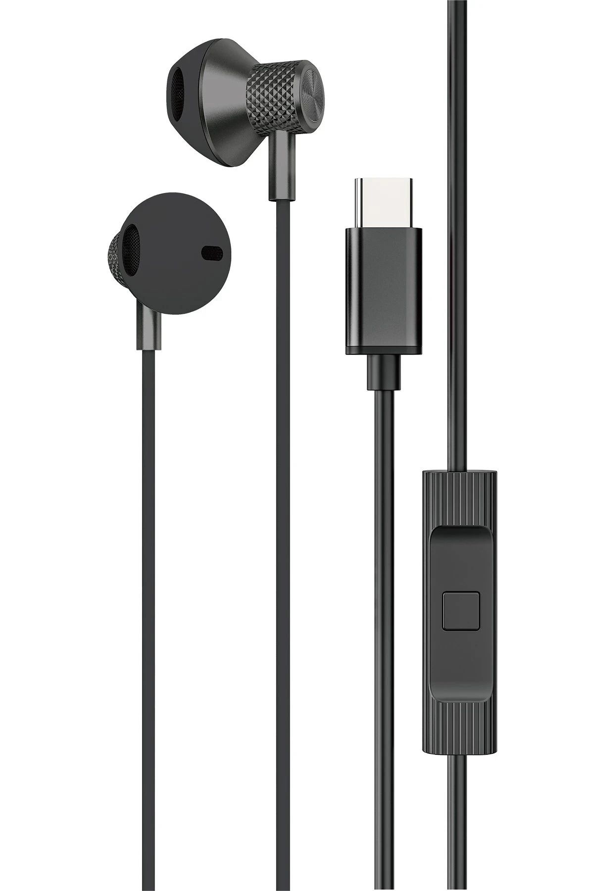 NewFace LS-730 1.2M iPhone 15 Serisi ile Uyumlu Type-C Kablolu Kulaklık - Siyah DPMAH
