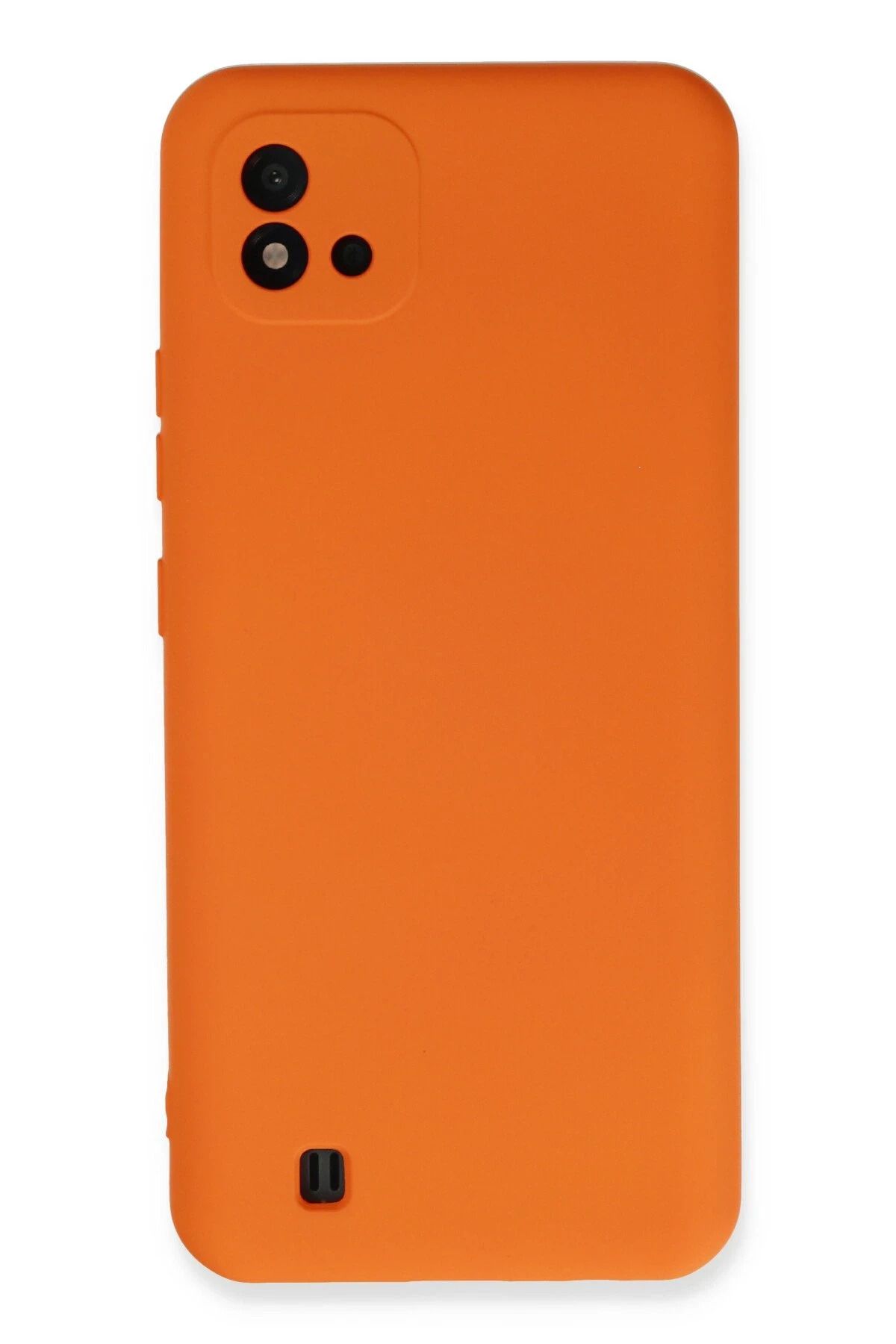 NewFace Realme C11 2021 Kılıf Nano içi Kadife Silikon - Turuncu YNSMR
