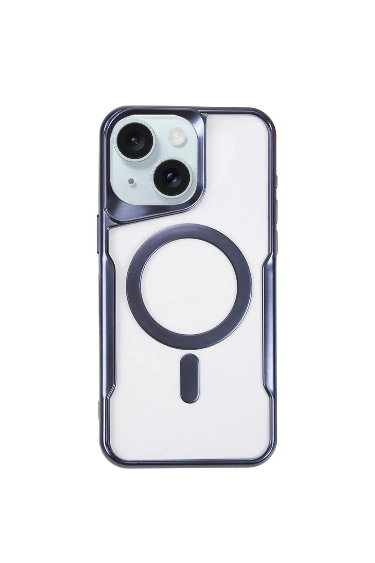 NewFace iPhone 14 Kılıf Boyi Magsafe Silikon Kapak - Lacivert HNZRN