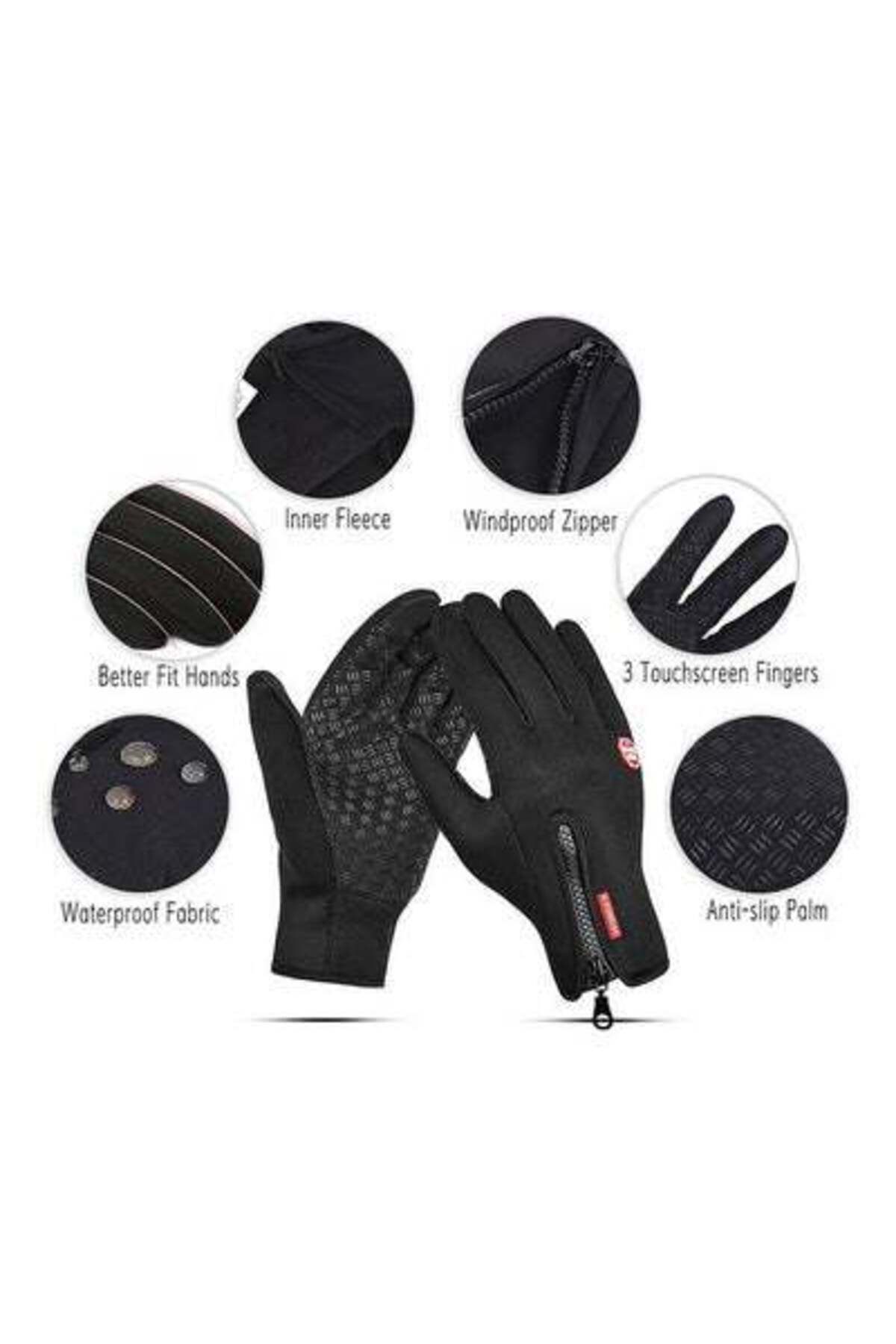 HALAMODO-Cycling Gloves Touchscreen Waterproof Fleece Thermal Sports Gloves for Hiking Skiing 0.083kg 3