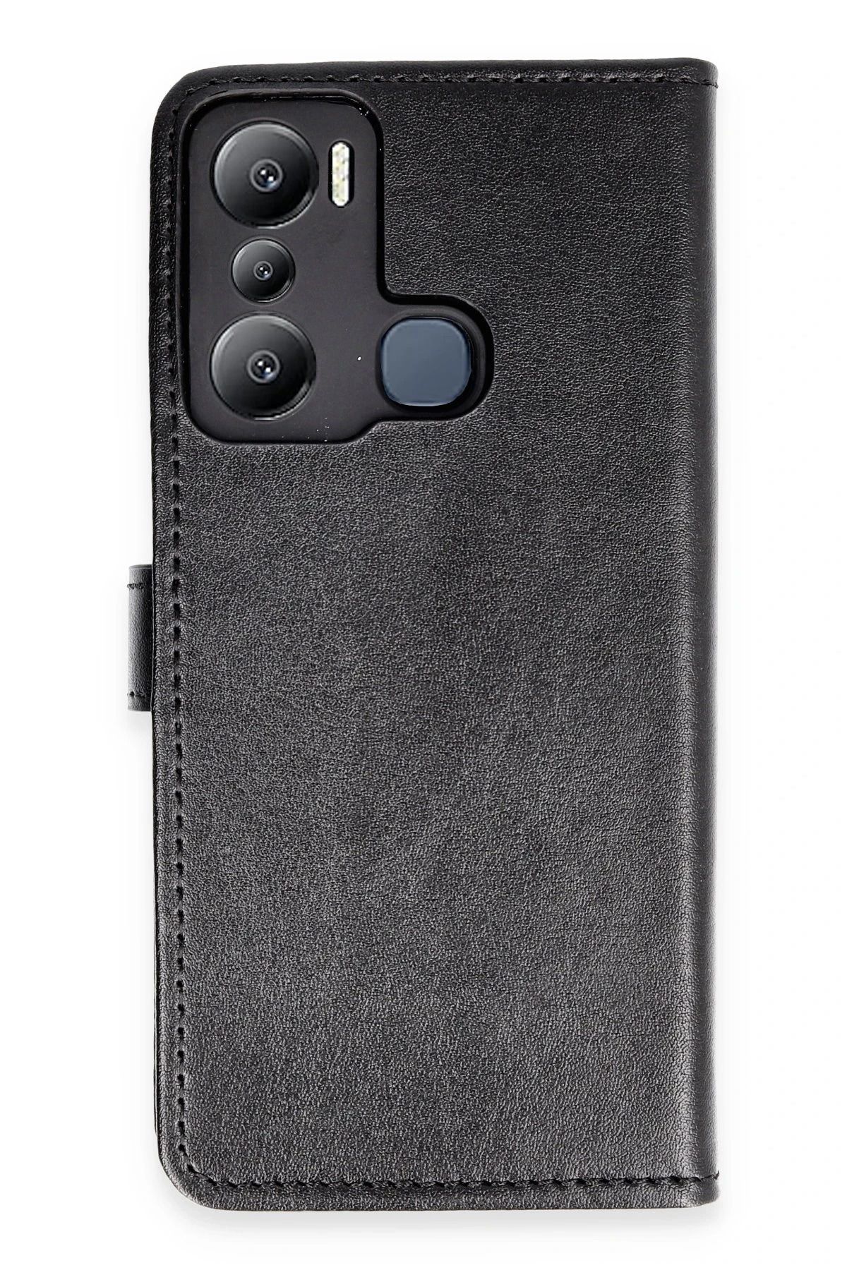 NewFace İnfinix Hot 20i Kılıf Trend S Plus Kapaklı Kılıf - Siyah INSLM