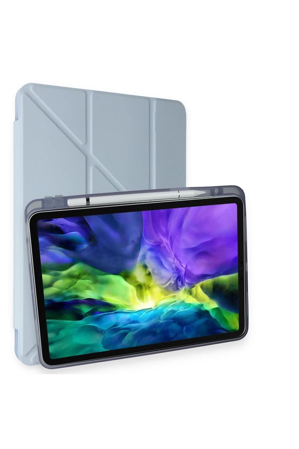 NewFace iPad Pro 11 (2018) Kılıf Kalemlikli Mars Tablet Kılıfı - Mavi INSLM