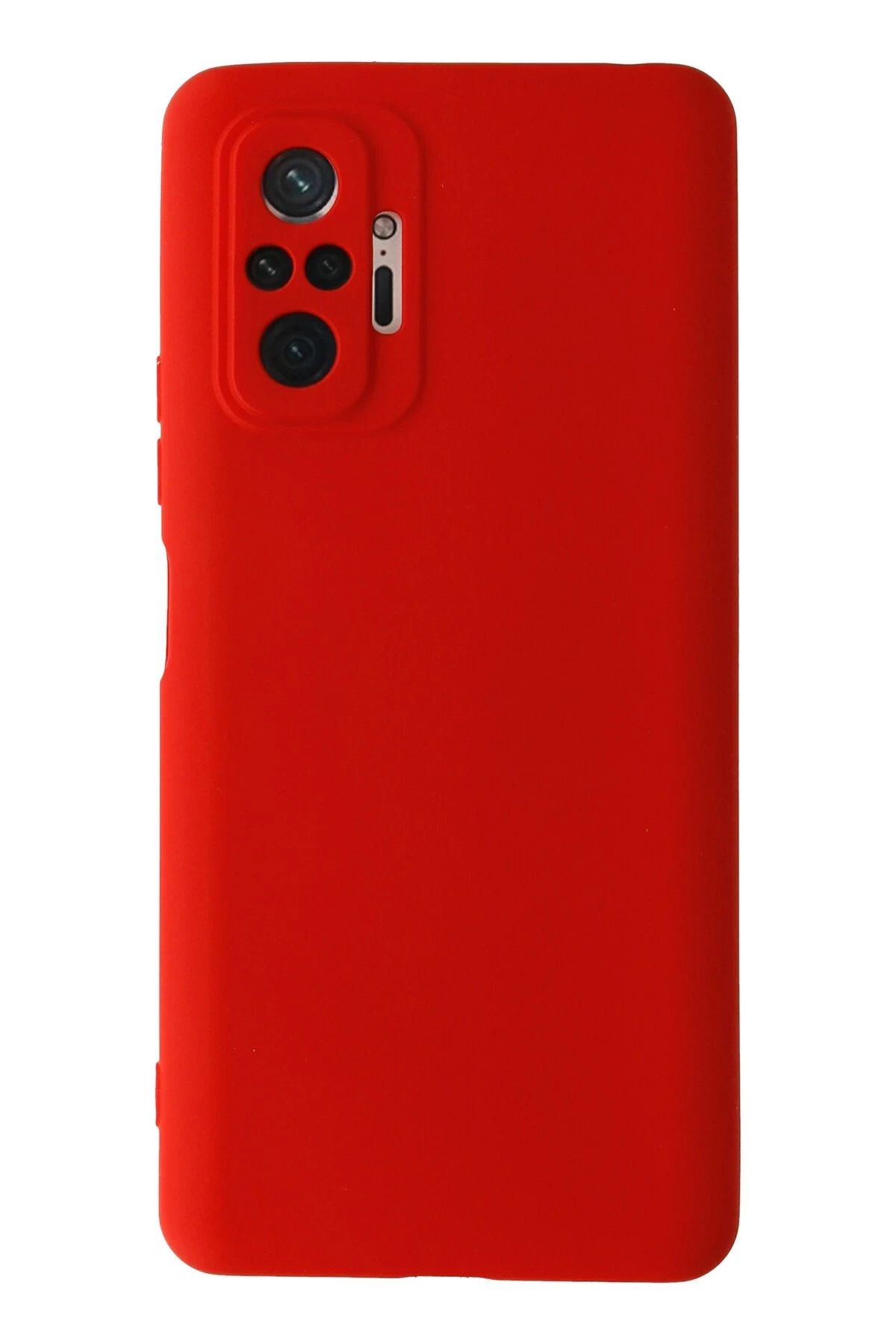 NewFace Xiaomi Redmi Note 10 Pro Kılıf Nano içi Kadife Silikon - Kırmızı HNZRN