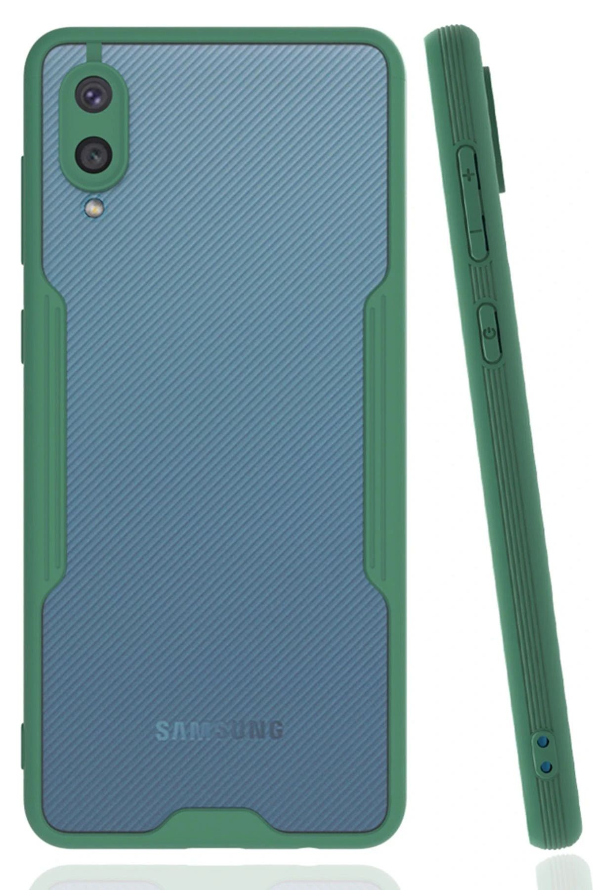 NewFace Samsung Galaxy A02 Kılıf Platin Silikon - Yeşil FERRG