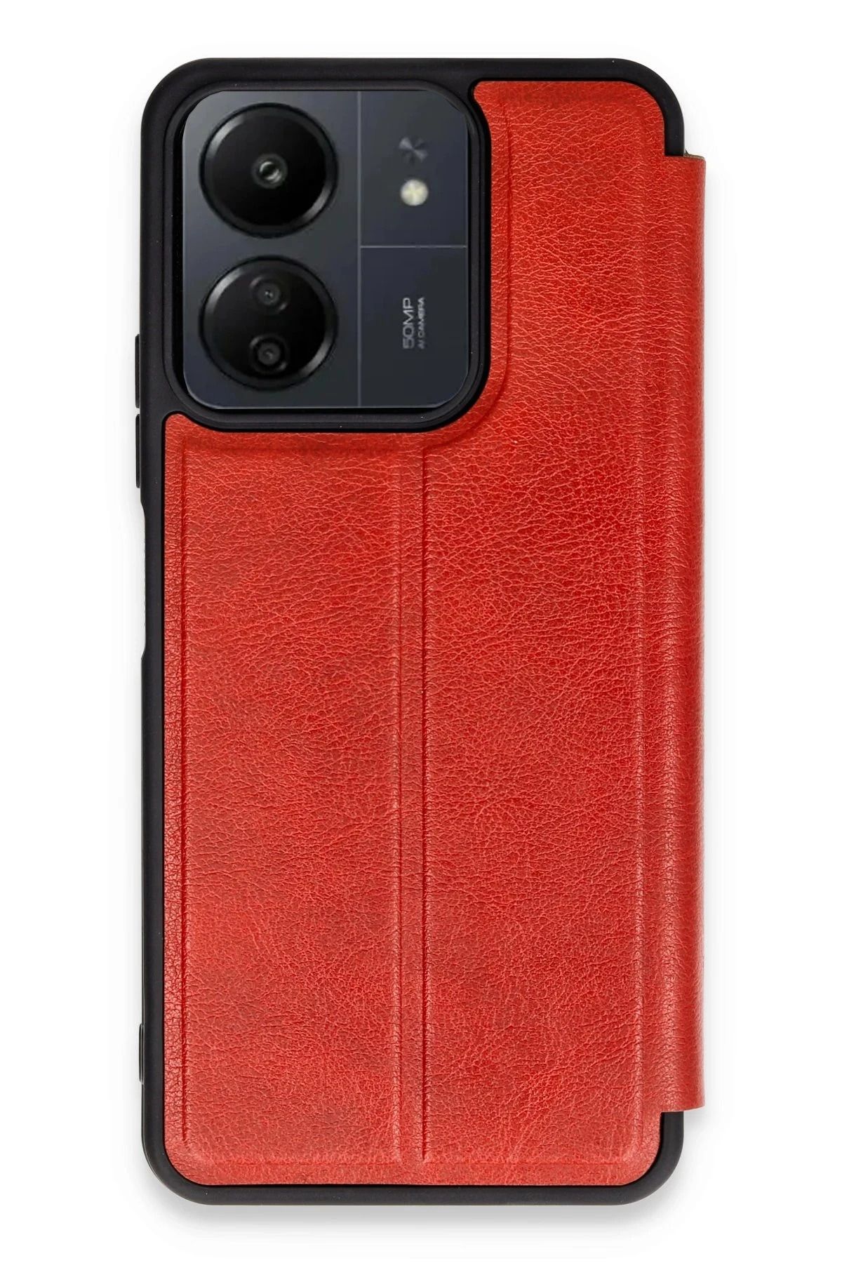 NewFace Xiaomi Redmi 13C Kılıf Flip Cover - Kırmızı HNZRN
