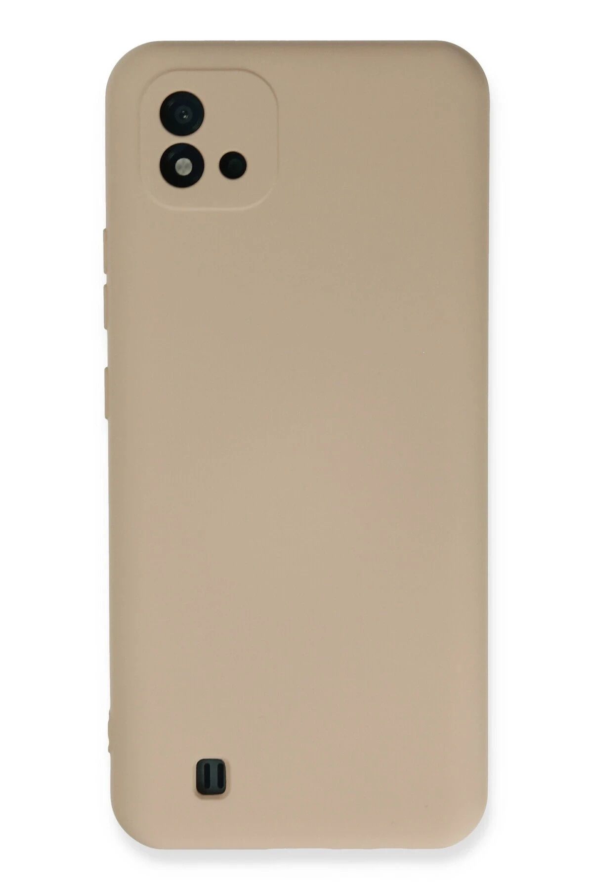 NewFace Realme C11 2021 Kılıf Nano içi Kadife Silikon - Pudra NRMSA