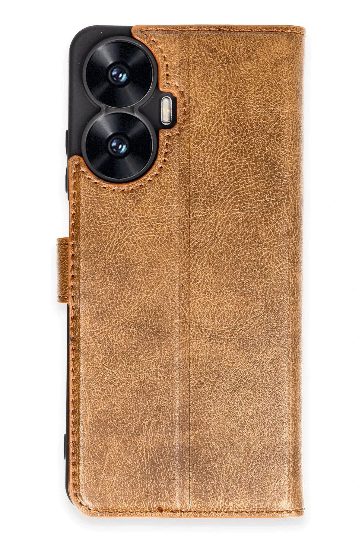 NewFace Realme C55 Kılıf Trend S Plus Kapaklı Kılıf - Taba NRMSA