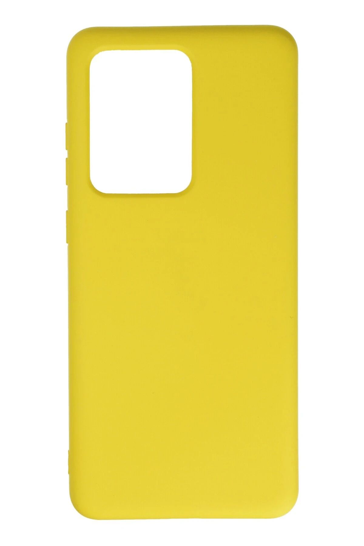 NewFace Galaxy S20 Ultra uyumlu  Kılıf Nano içi Kadife Silikon - Sarı JOJUA