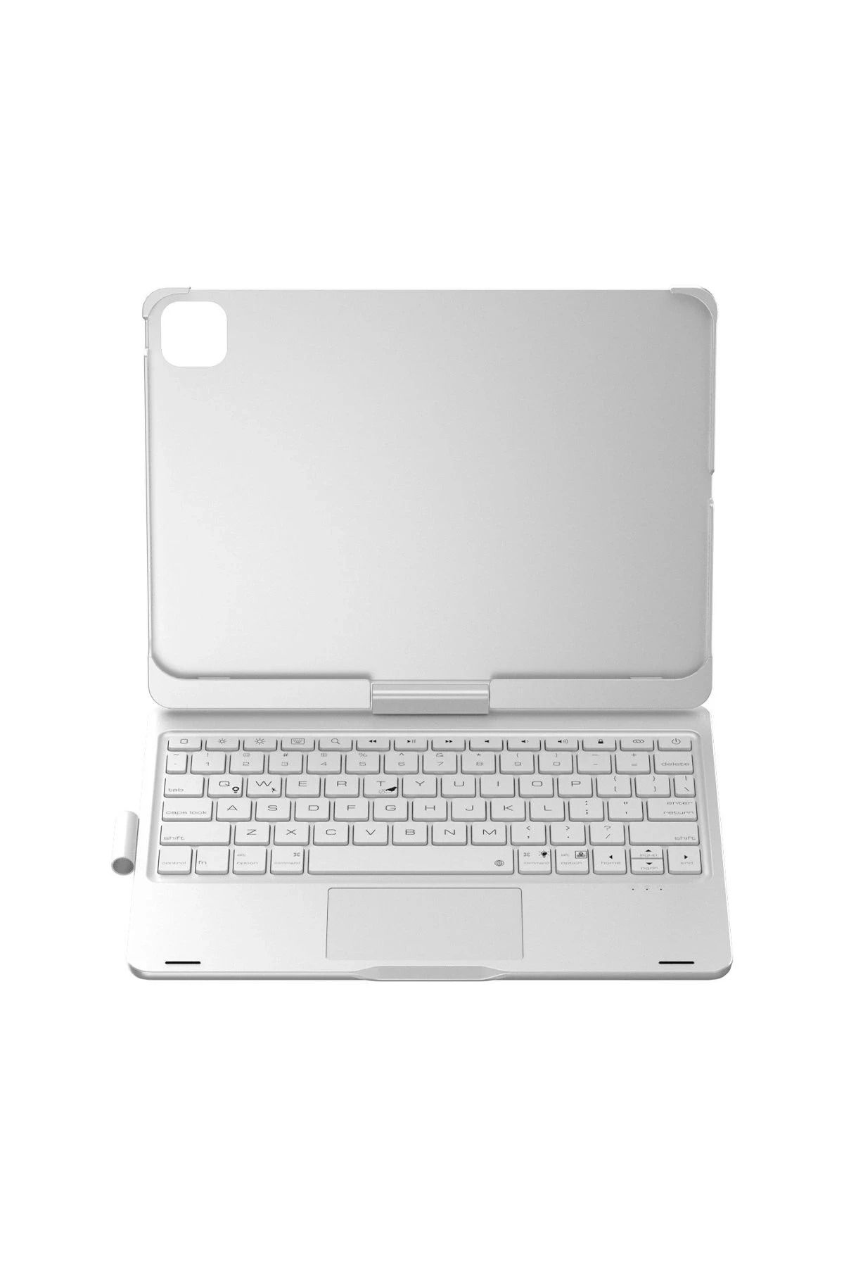 NewFace iPad Pro 11 (2024) F11 ATS Kılıf Magic Dönen Klavyeli Tablet Kılıf - Gümüş HNZRN